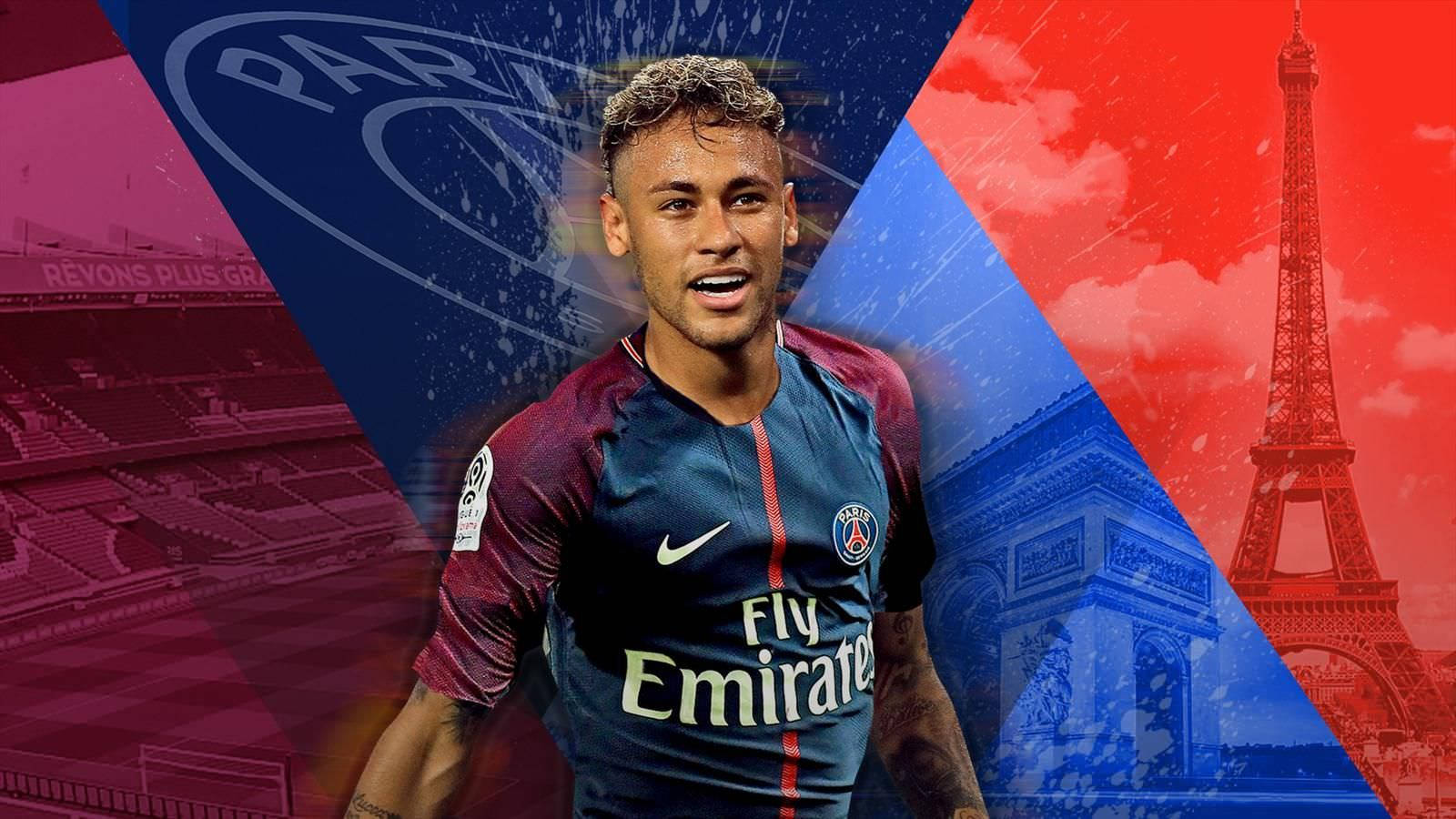 Ο Neymar σε ζωηρό γεωμετρικό φόντο Ταπετσαρία