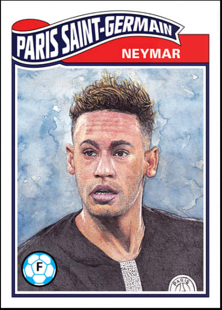 Κάρτα Πορτρέτου Neymar P S G Ταπετσαρία