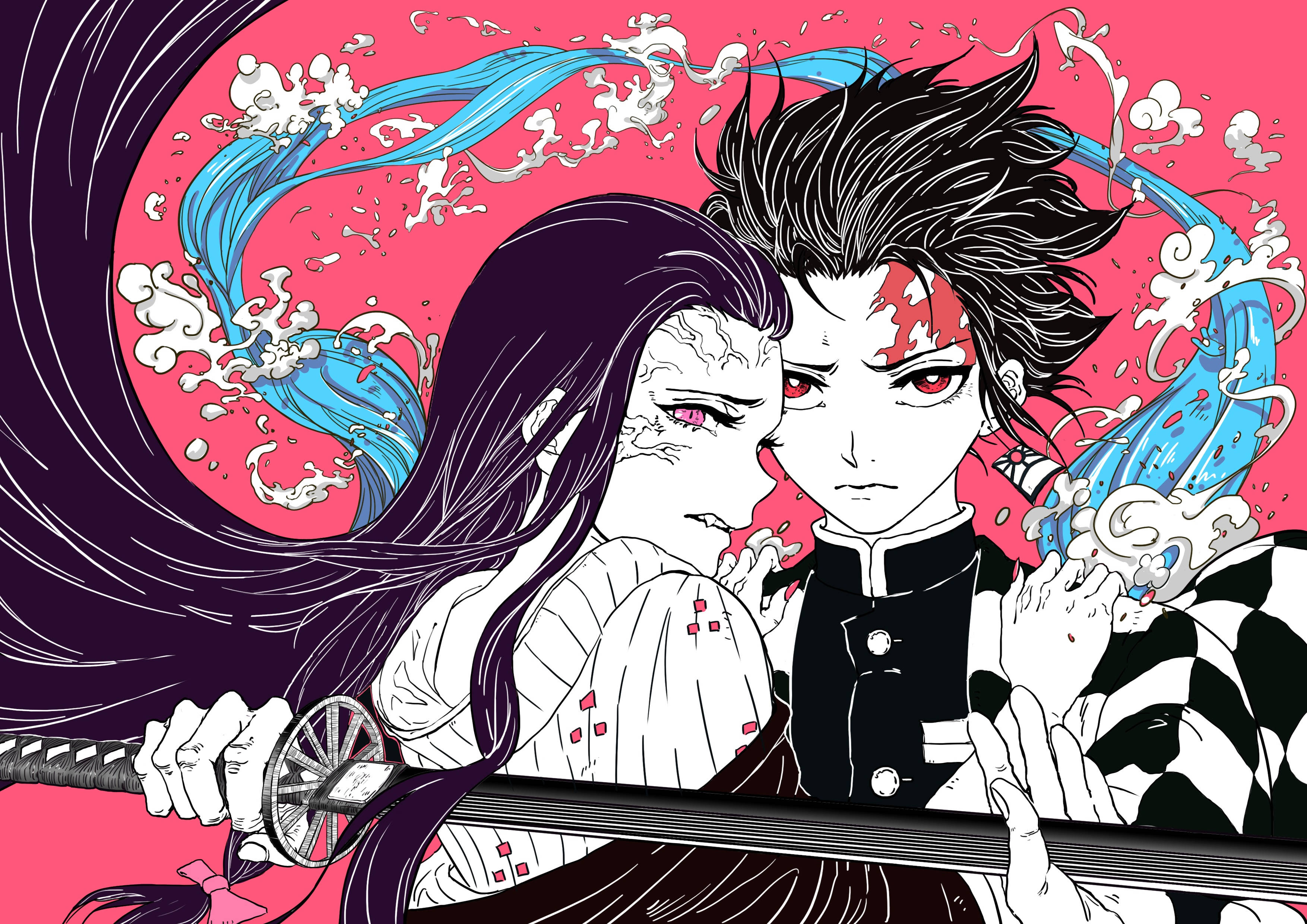 Nezuko Tanjiro 4K Demon Slayer Ταπετσαρία