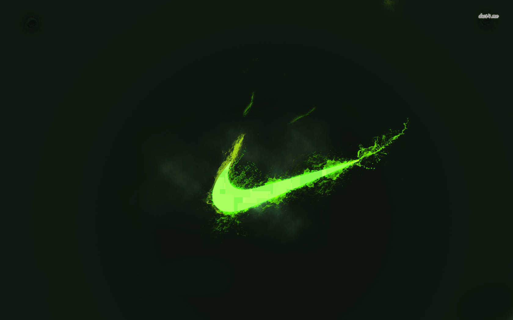 Nike Logo Neon Πράσινο Αισθητικό Ταπετσαρία