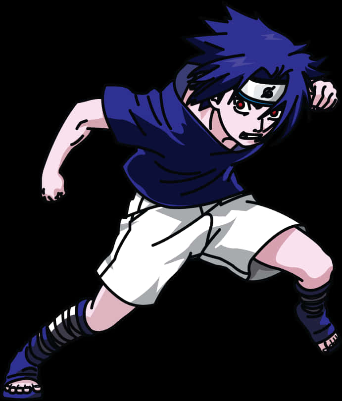 Ninja Sasuke σε κίνηση με δράση Ταπετσαρία