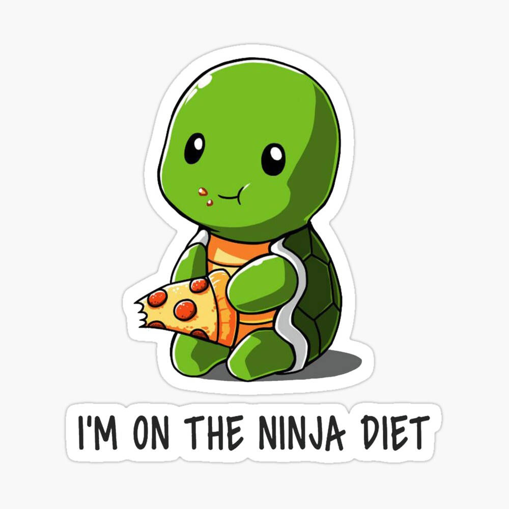 Ninja Δίαιτα Χαριτωμένη Χελώνα Ταπετσαρία