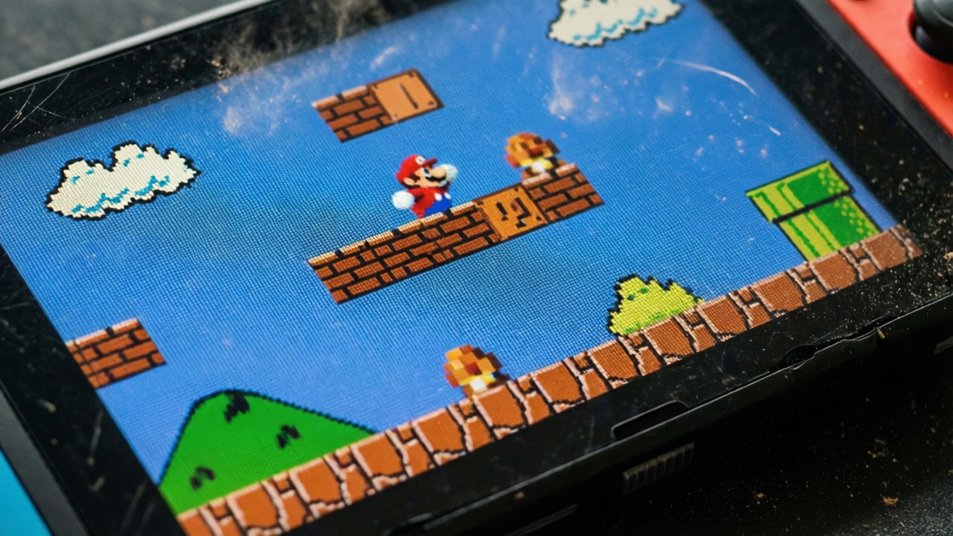 Οθόνη Nintendo Switch σε Μακροφωτογραφία Ταπετσαρία