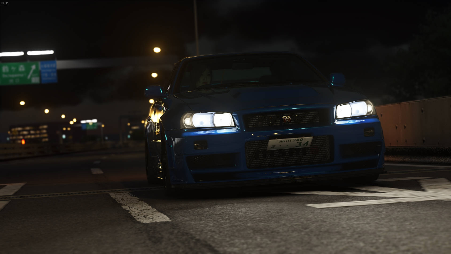 Assetto Corsa Skyline R34 Nismo Ταπετσαρία Υψηλής Ανάλυσης για Βιντεοπαιχνίδι | Εικόνα Φόντου — Αυτοκίνητο GIF Ταπετσαρία