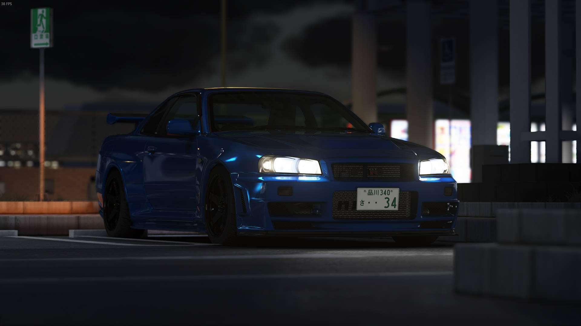 Τροποποιημένο Nissan Skyline GTR R34 Ταπετσαρία