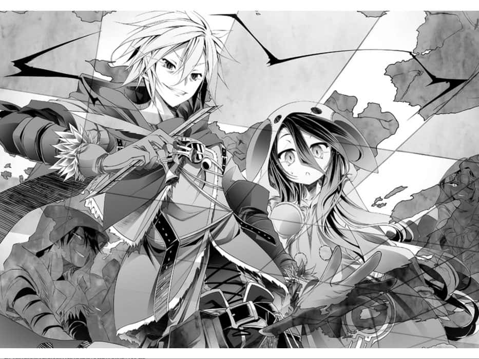 No Game No Life Sora Shiro Γκρι Εικόνα Ταπετσαρία