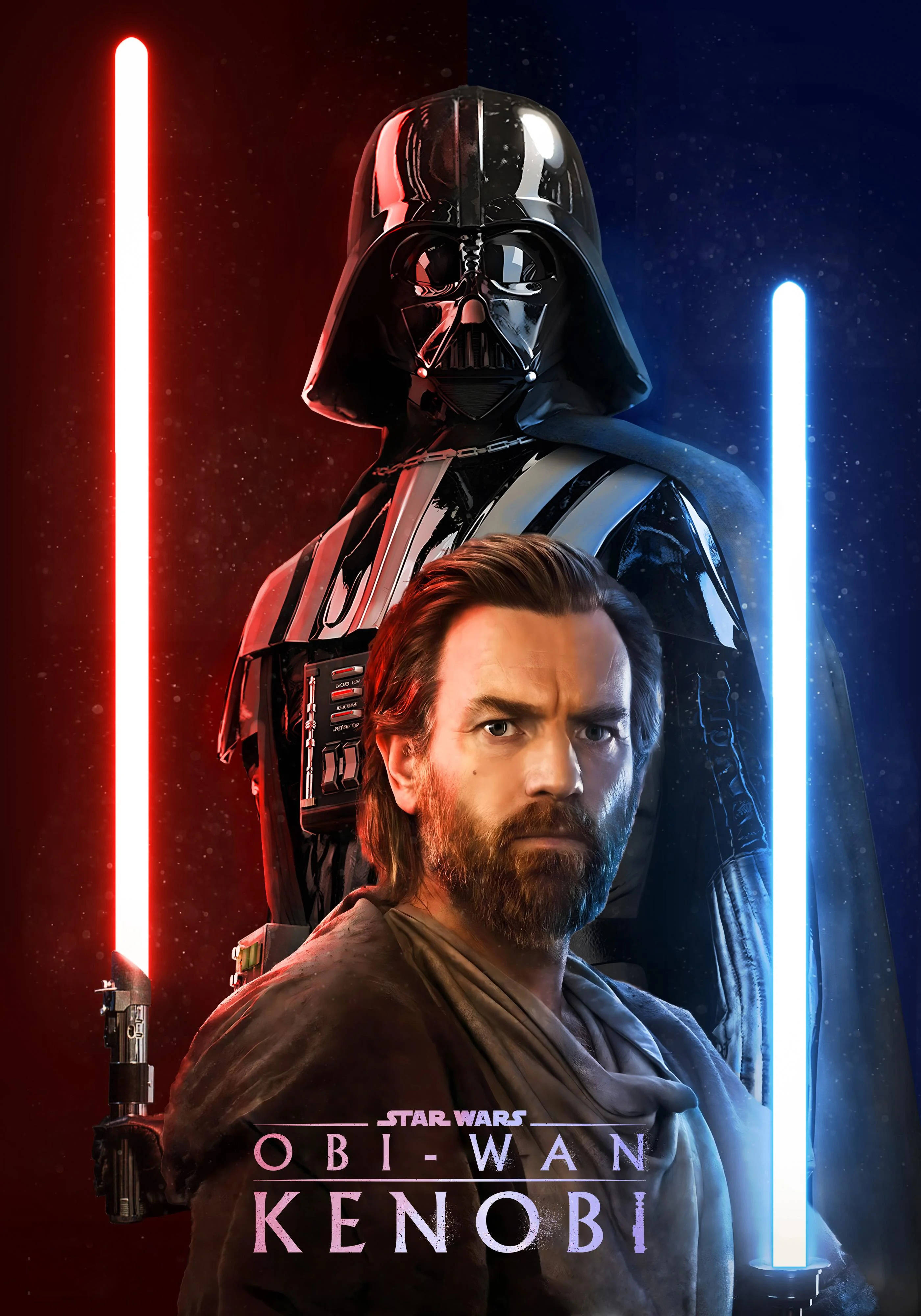 Obi Wan Kenobi Κόκκινο και Μπλε Ταπετσαρία