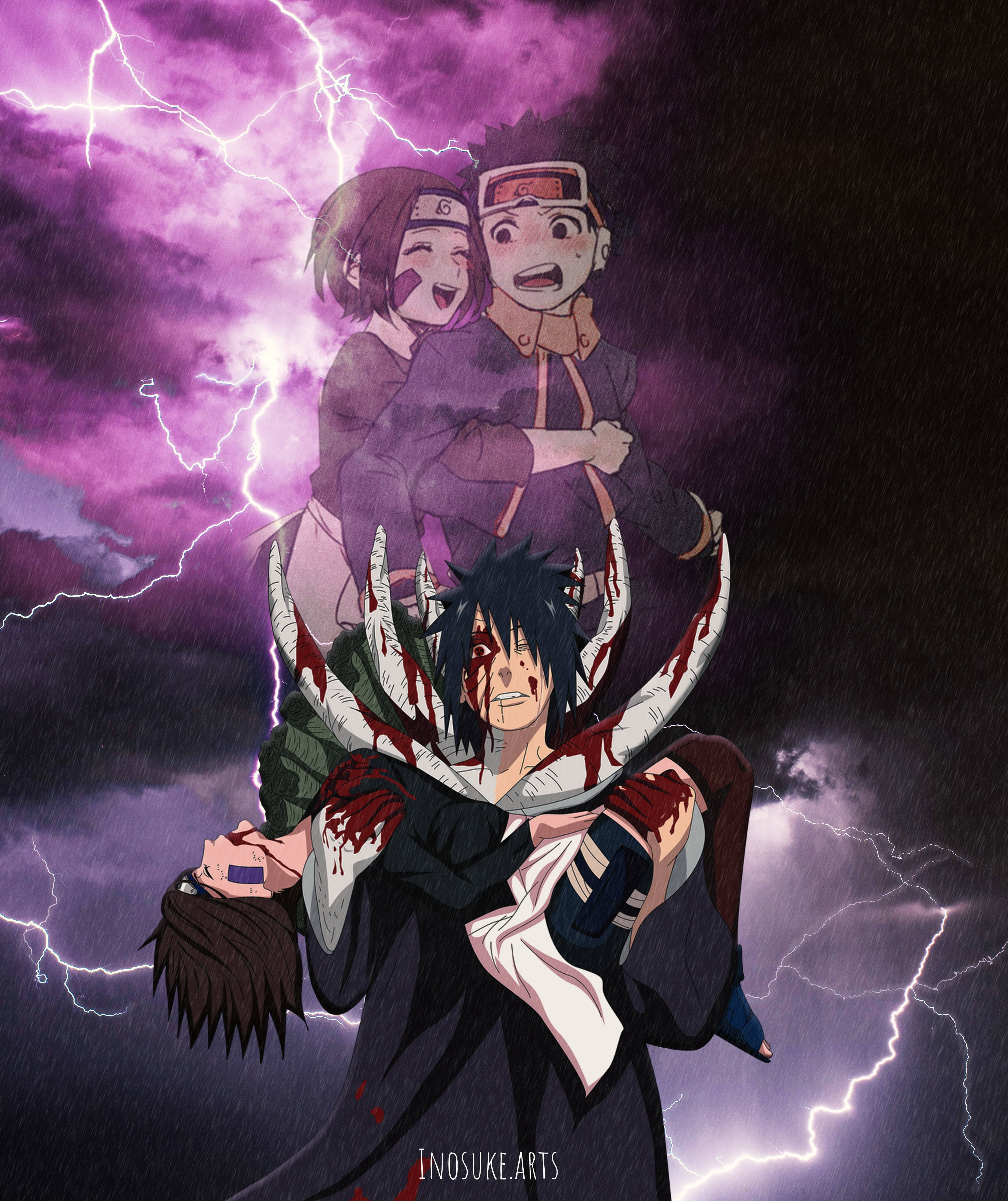 Obito Uchiha θρηνεί τη Rin 4K Ταπετσαρία