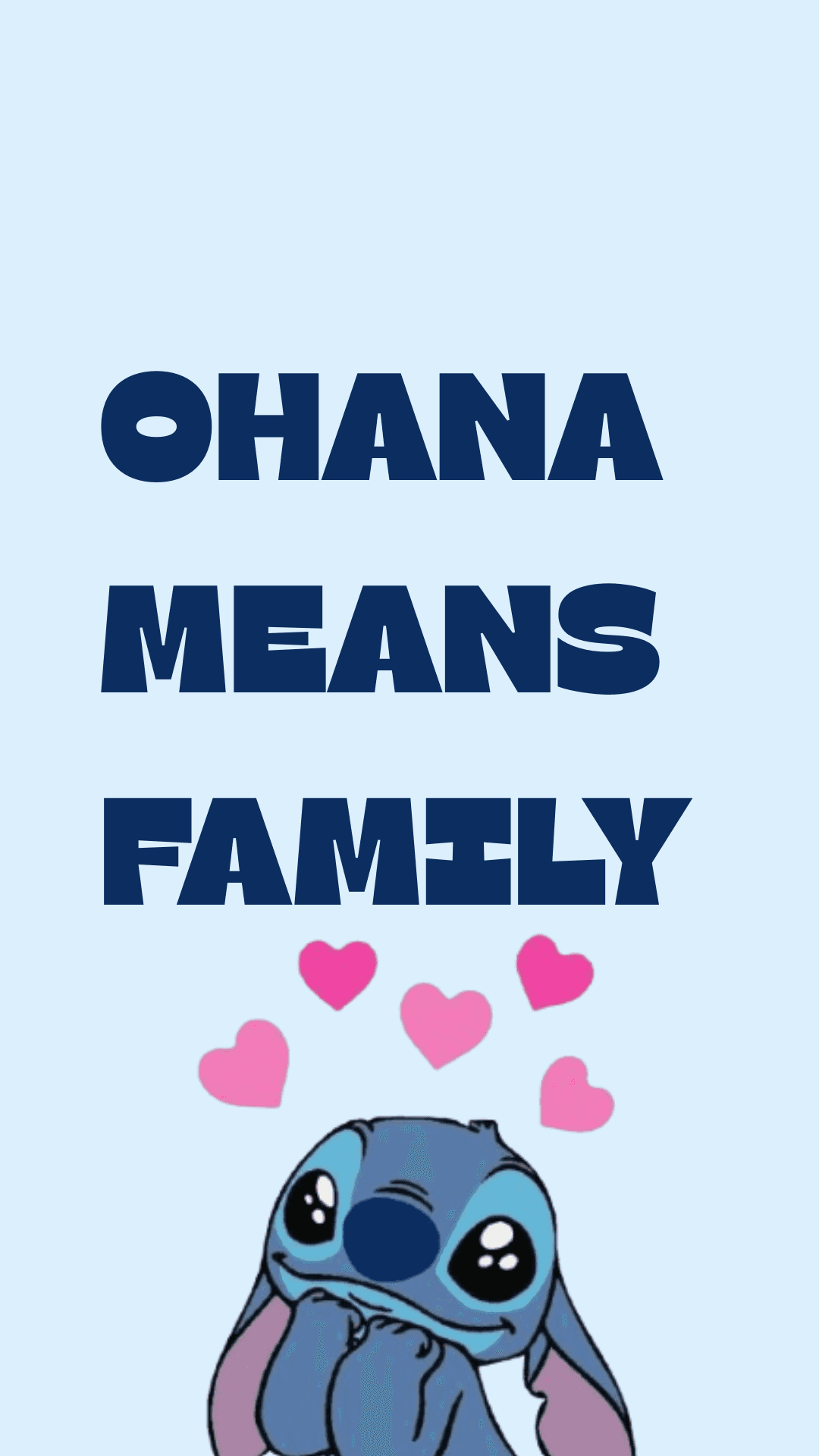 Ohana σημαίνει οικογένεια Stitch Ταπετσαρία