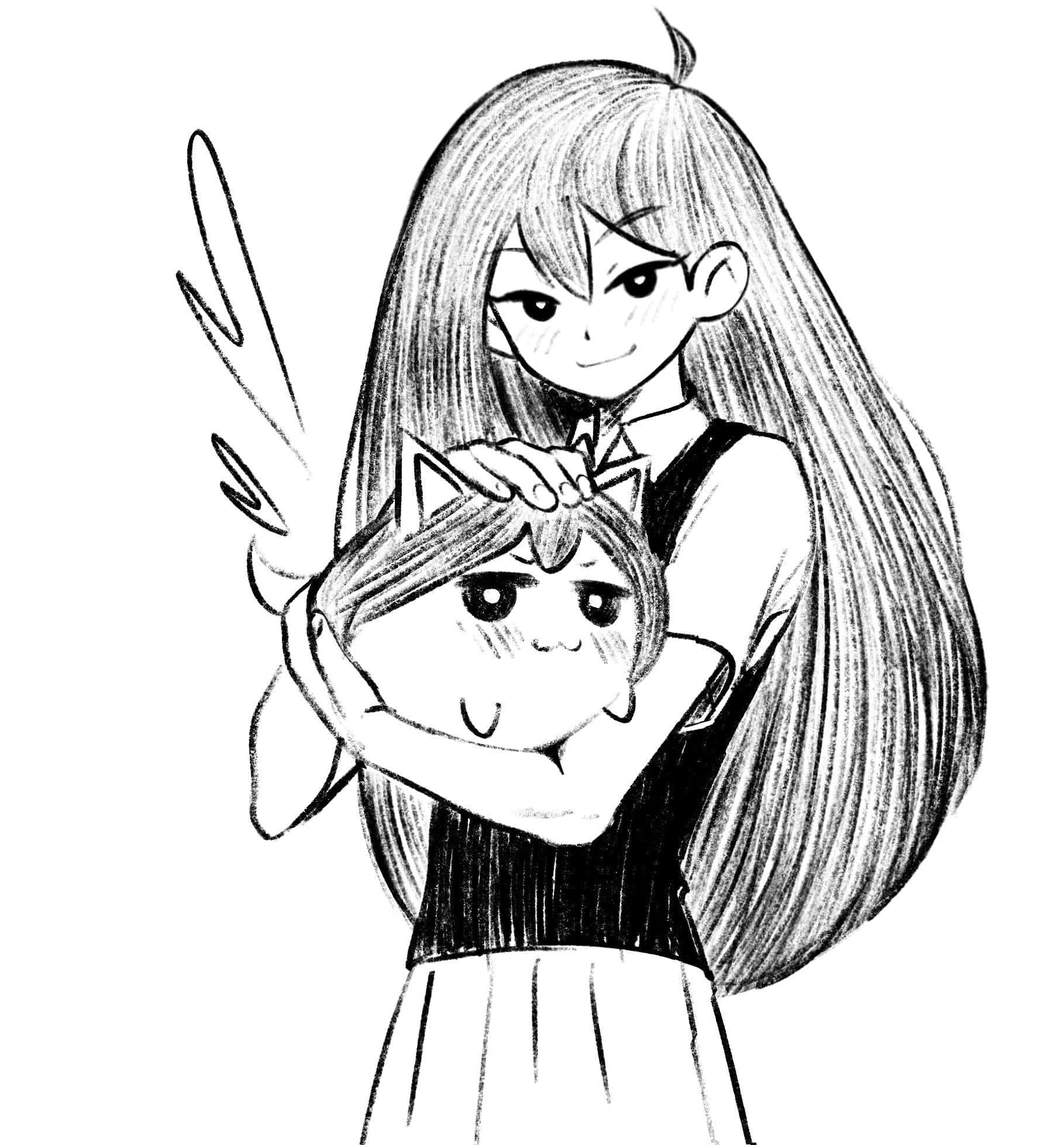 Omori Pfp Aubrey Με Γάτα Ταπετσαρία