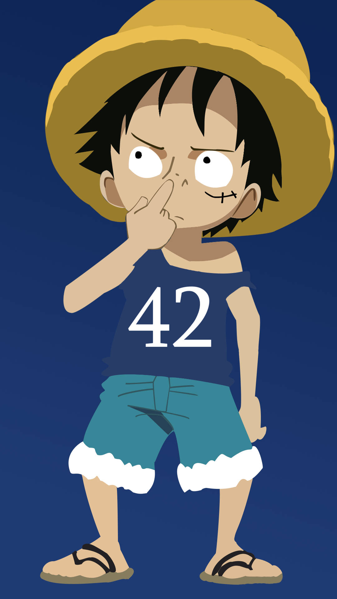 One Piece 4K Luffy Chibi Τέχνη Ταπετσαρία