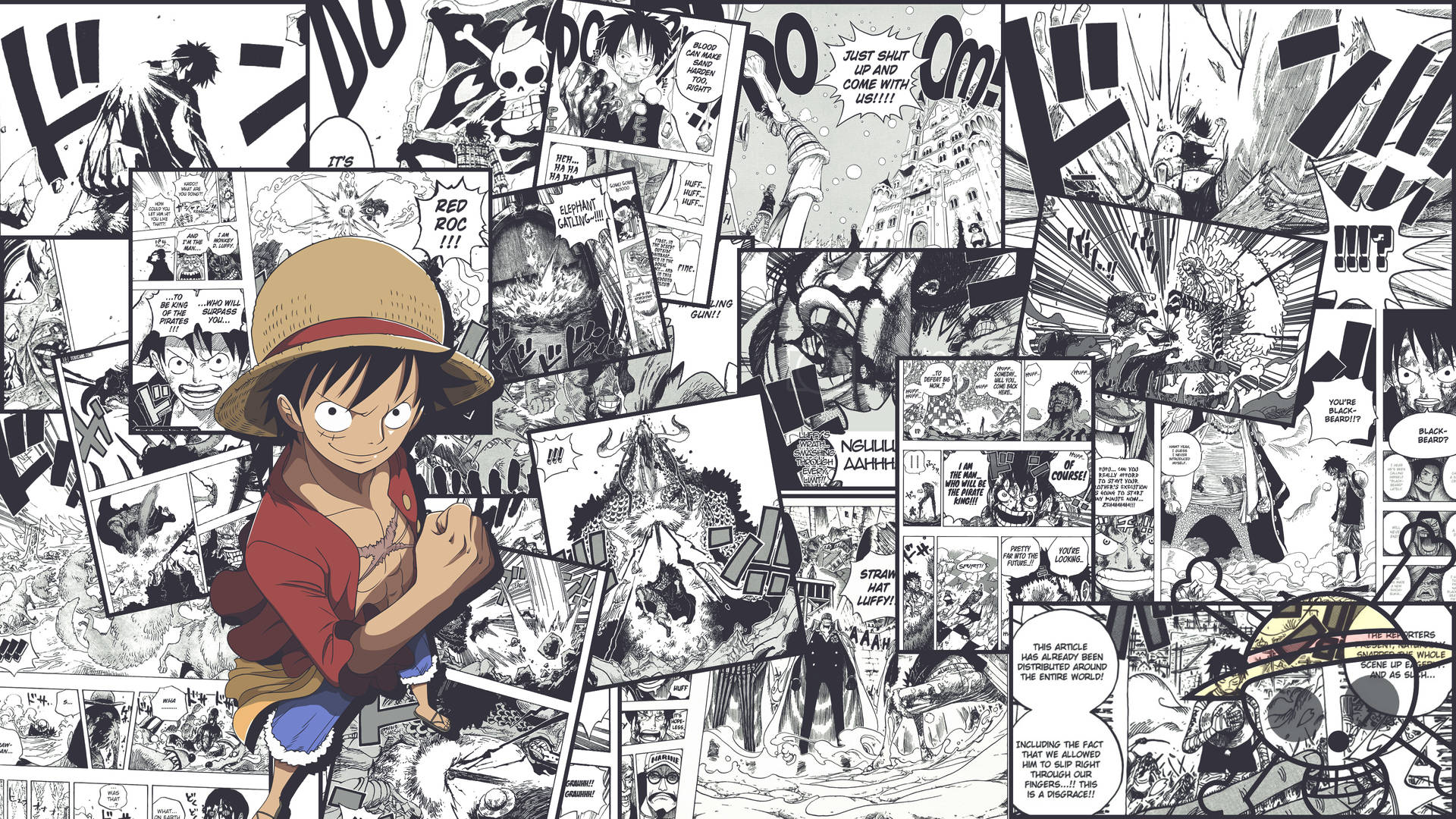 Ταπετσαρία σελίδων manga strip One Piece 4k — 4K anime GIF Ταπετσαρία