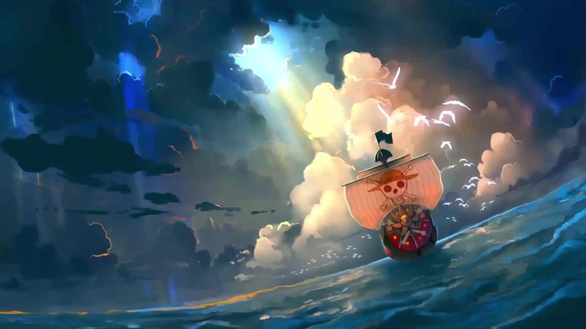 One Piece Cool Πειρατικό Πλοίο Ταπετσαρία