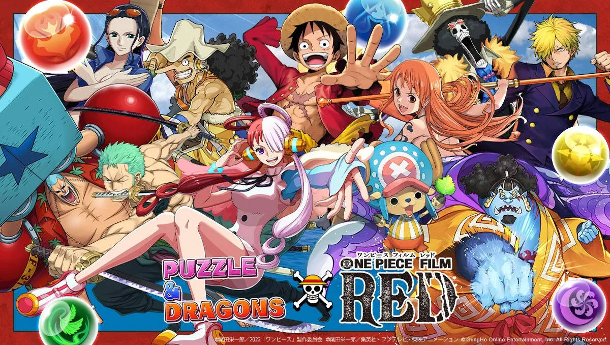 One Piece Film Red Puzzle And Dragons Συνεργασία Ταπετσαρία