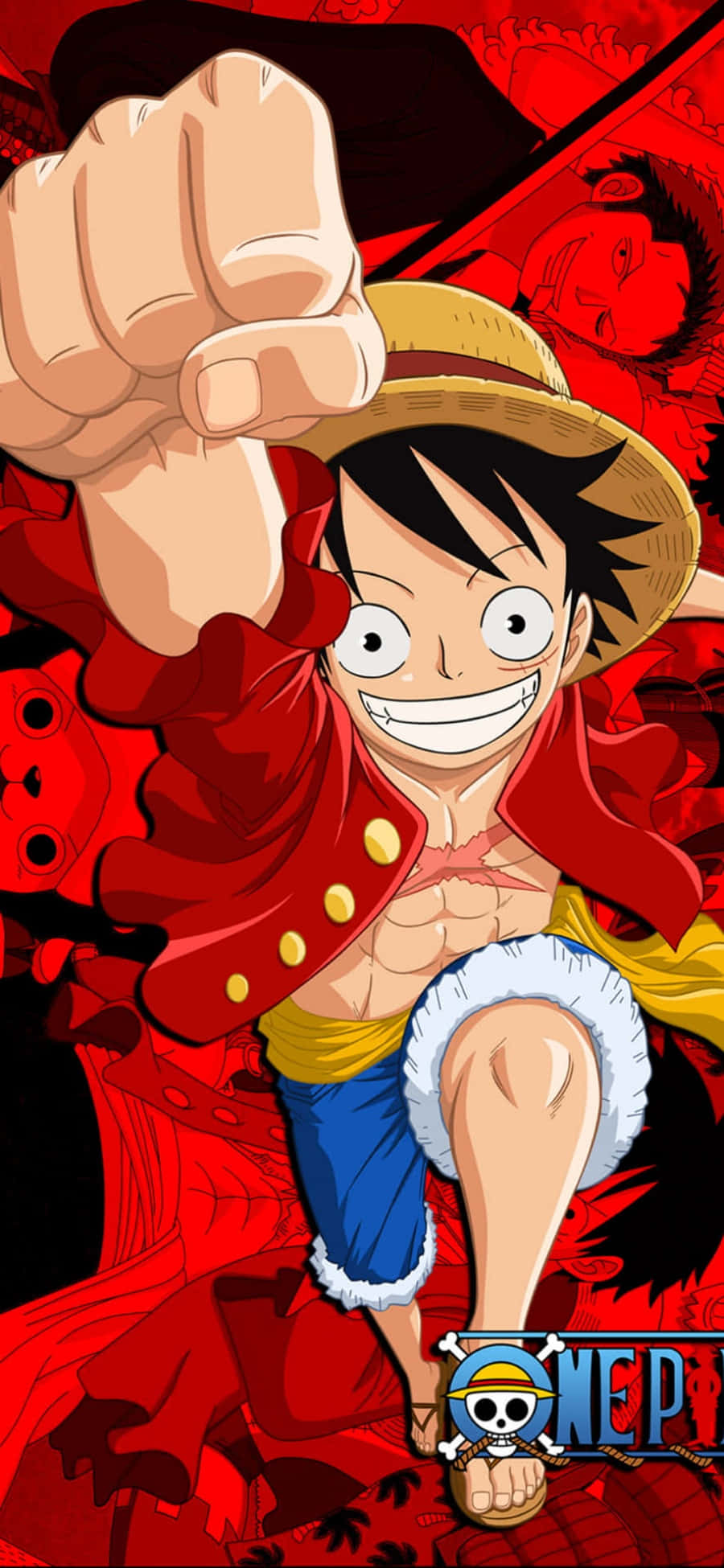 Γροθιά One Piece Luffy Τηλέφωνο Ταπετσαρία