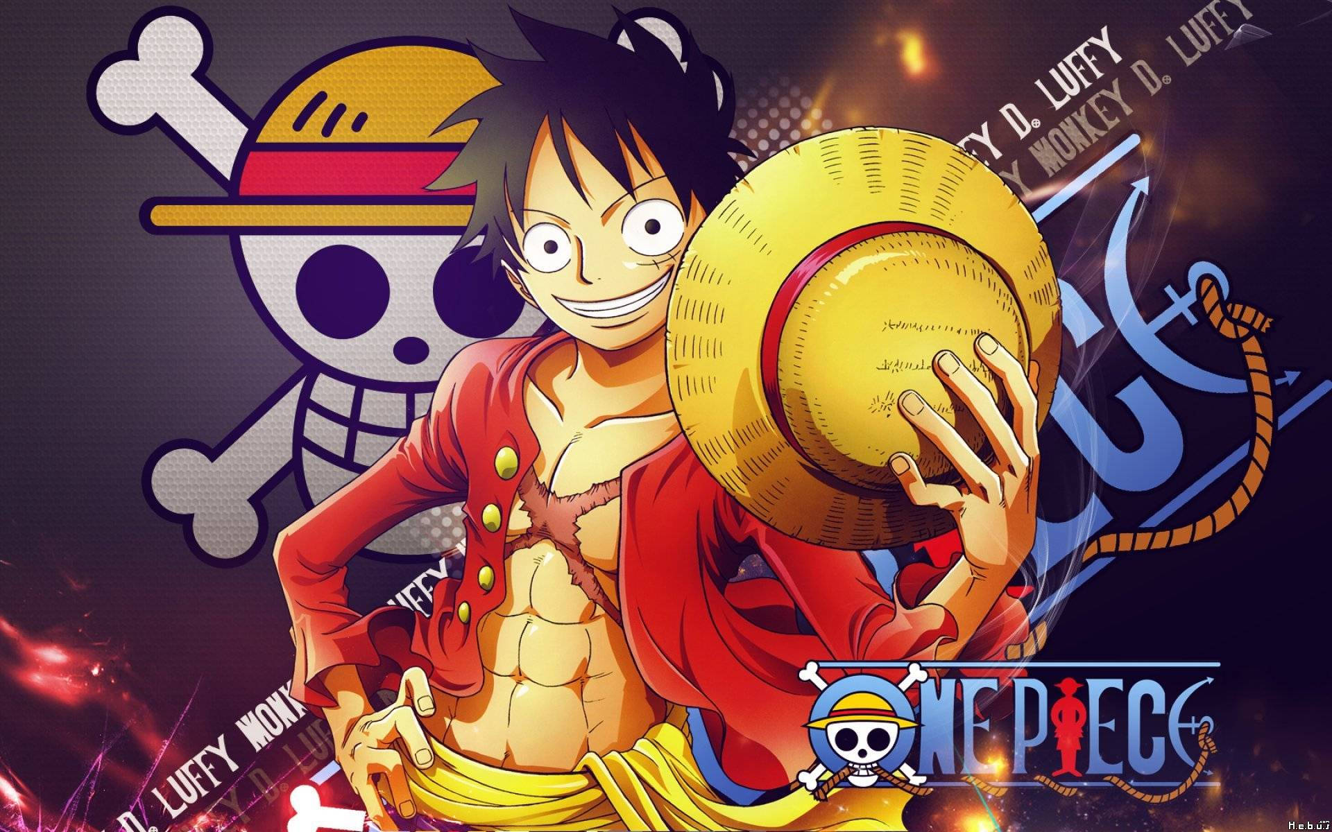One Piece Luffy Με Chopper Κρανίο Ταπετσαρία