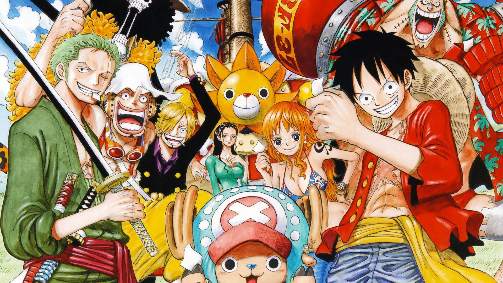 One Piece Luffy και οι Πειρατές του Straw Hat Ταπετσαρία