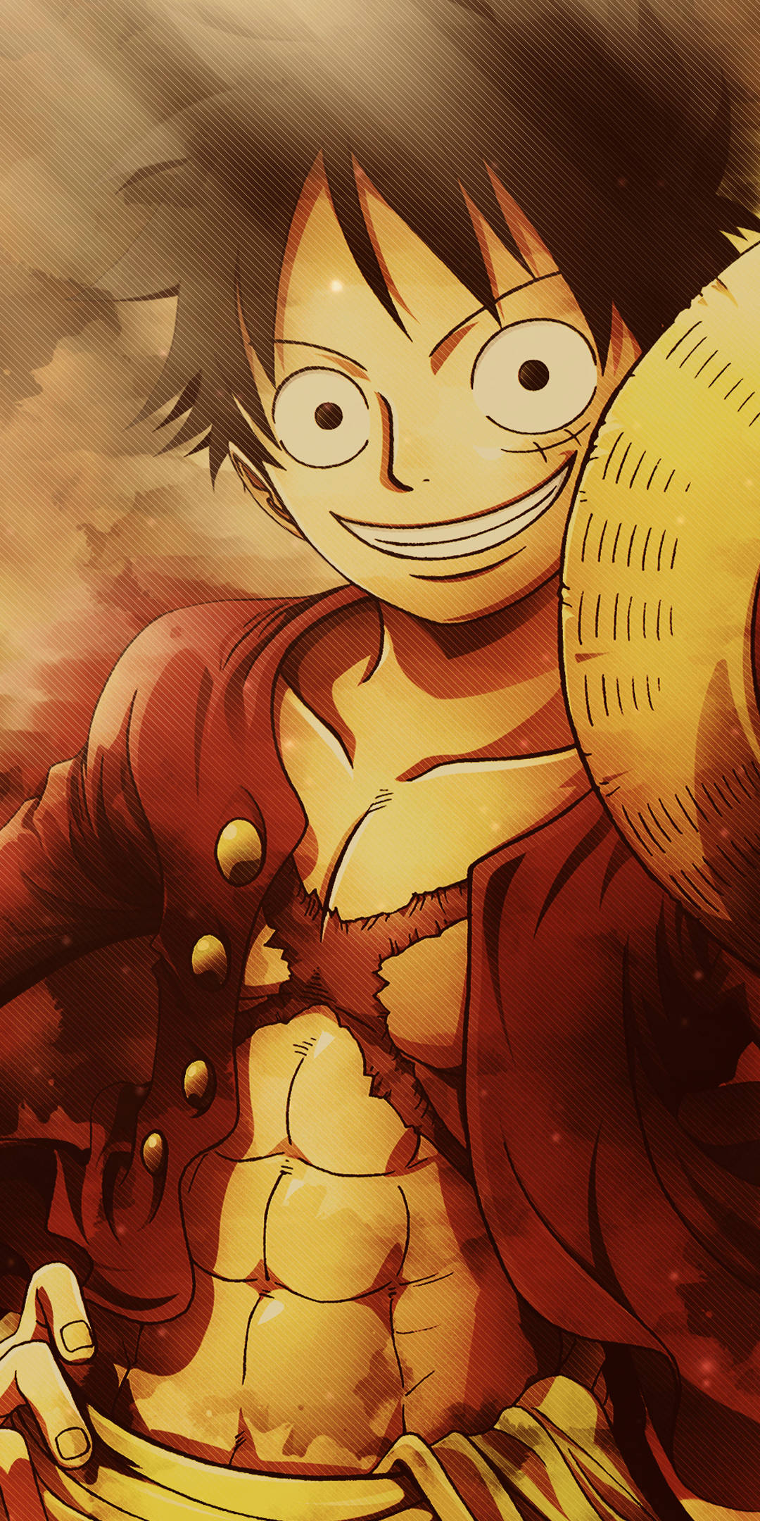 One Piece Τηλέφωνο Luffy Χαμογελαστός με Ψάθινο Καπέλο Ταπετσαρία