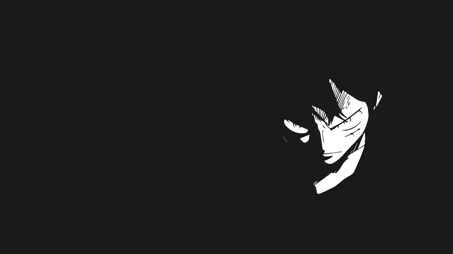 Ταπετσαρία One Piece με θυμωμένο Luffy σε ασπρόμαυρο — One Piece Ταπετσαρία