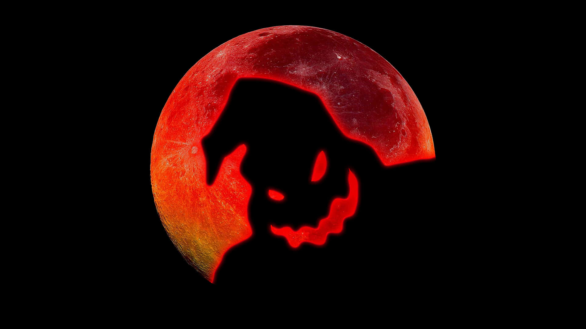 Oogie Boogie Κόκκινο Φεγγάρι Ταπετσαρία