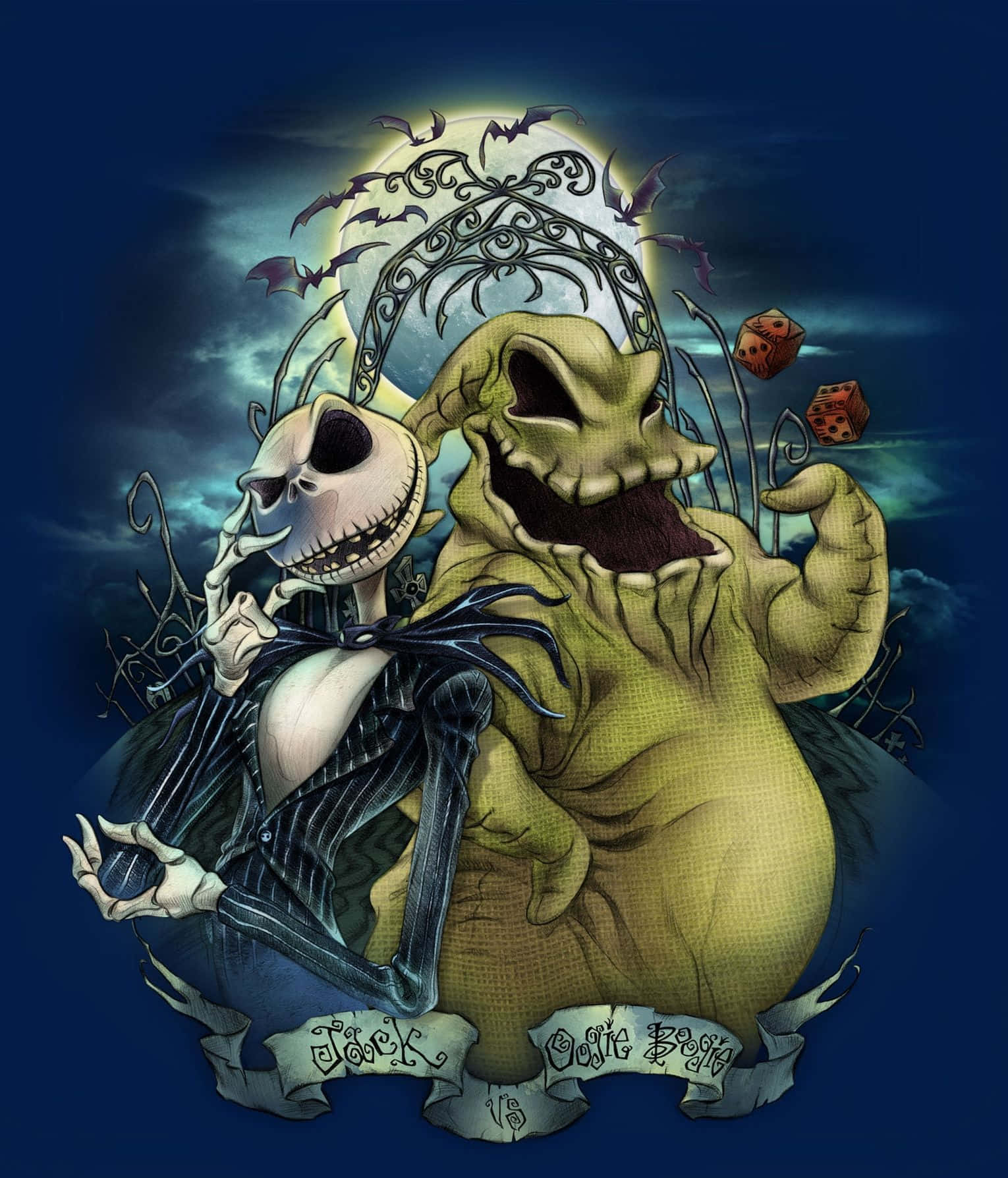 Oogie Boogie και Jack Skellington Ταπετσαρία