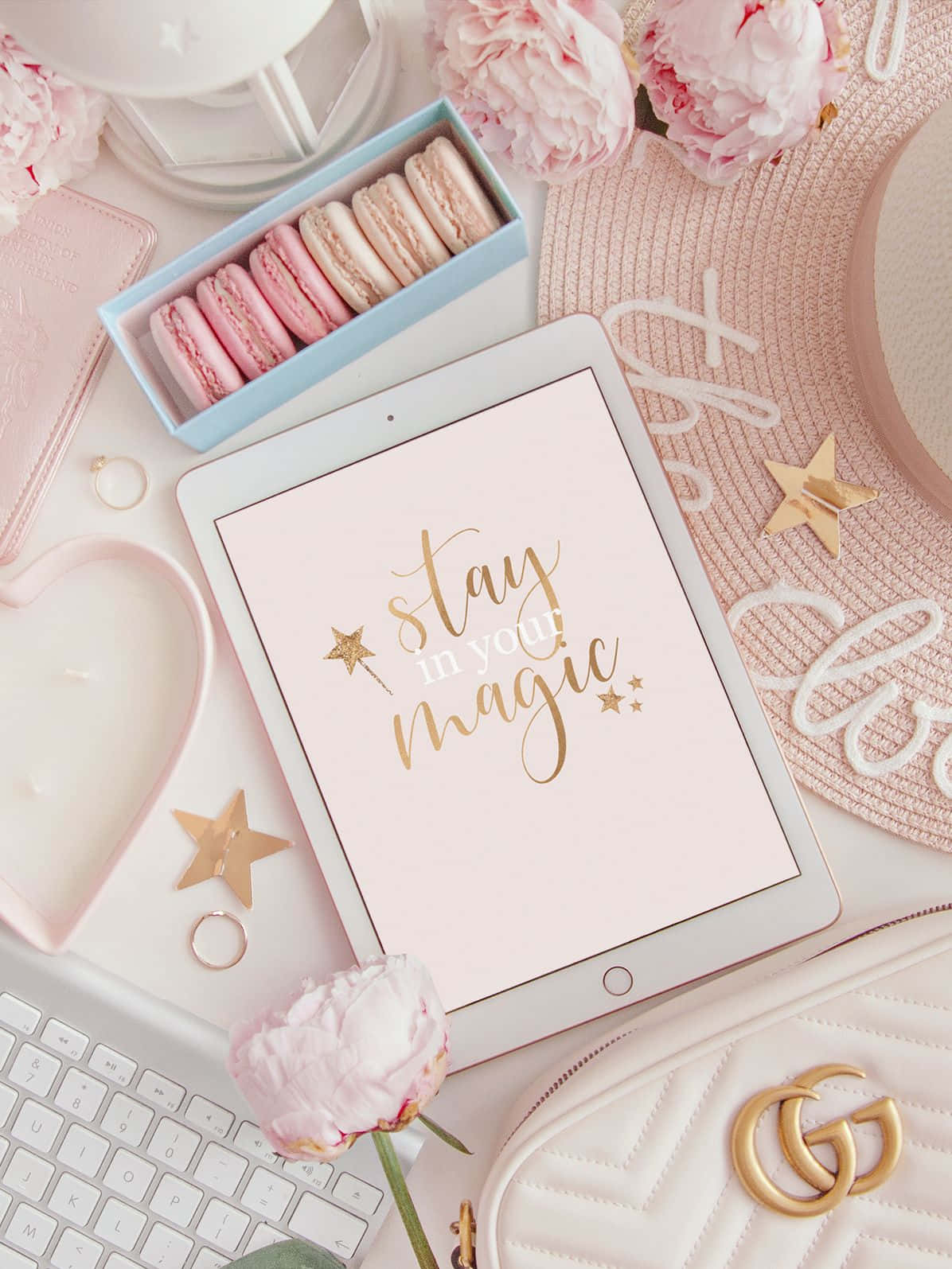 Pastel Stay Magic Χαριτωμένο Κοριτσίστικο iPad Ταπετσαρία