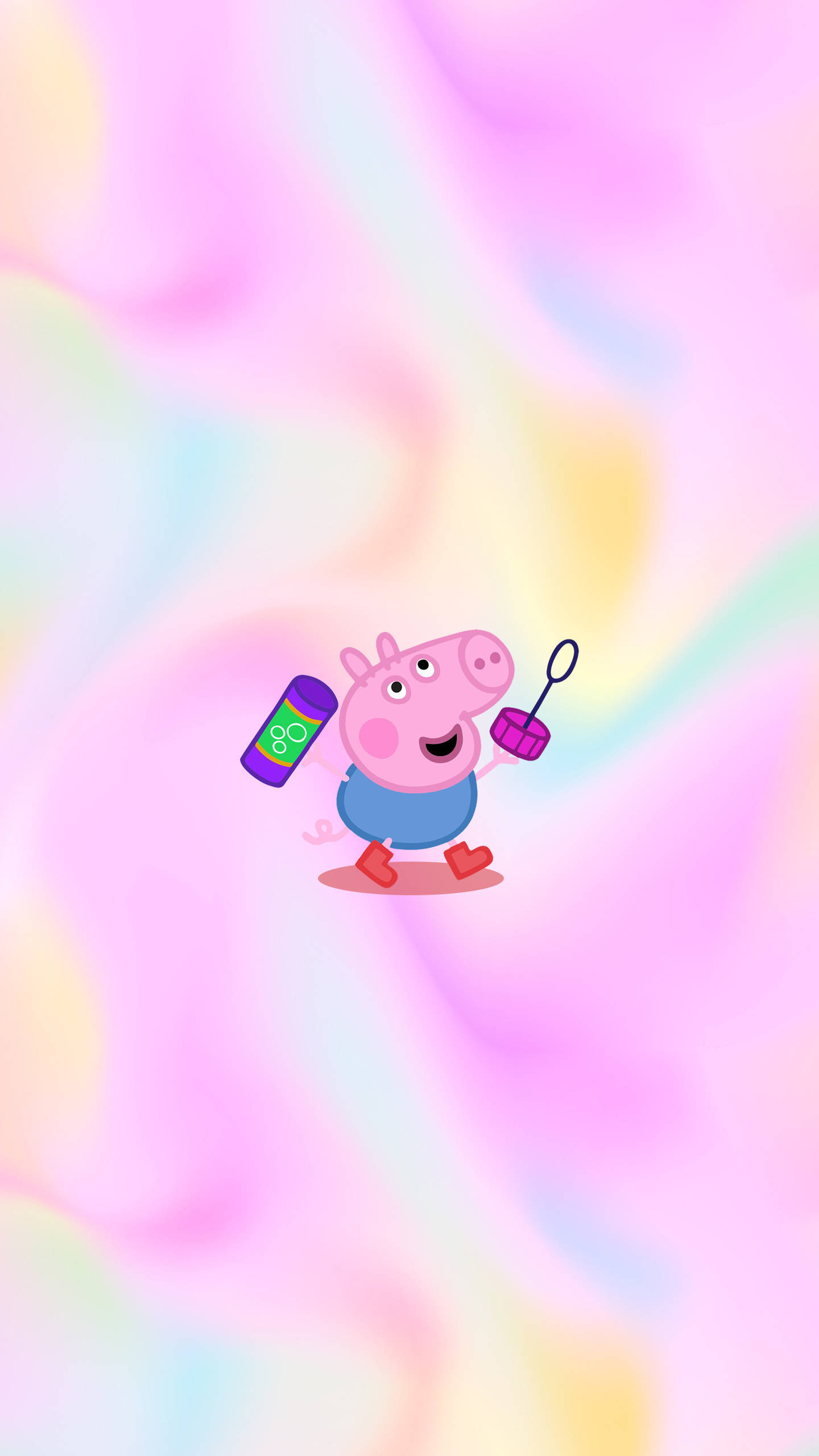 Peppa Pig iPhone Ο Τζορτζ με Φυσαλίδες Ταπετσαρία