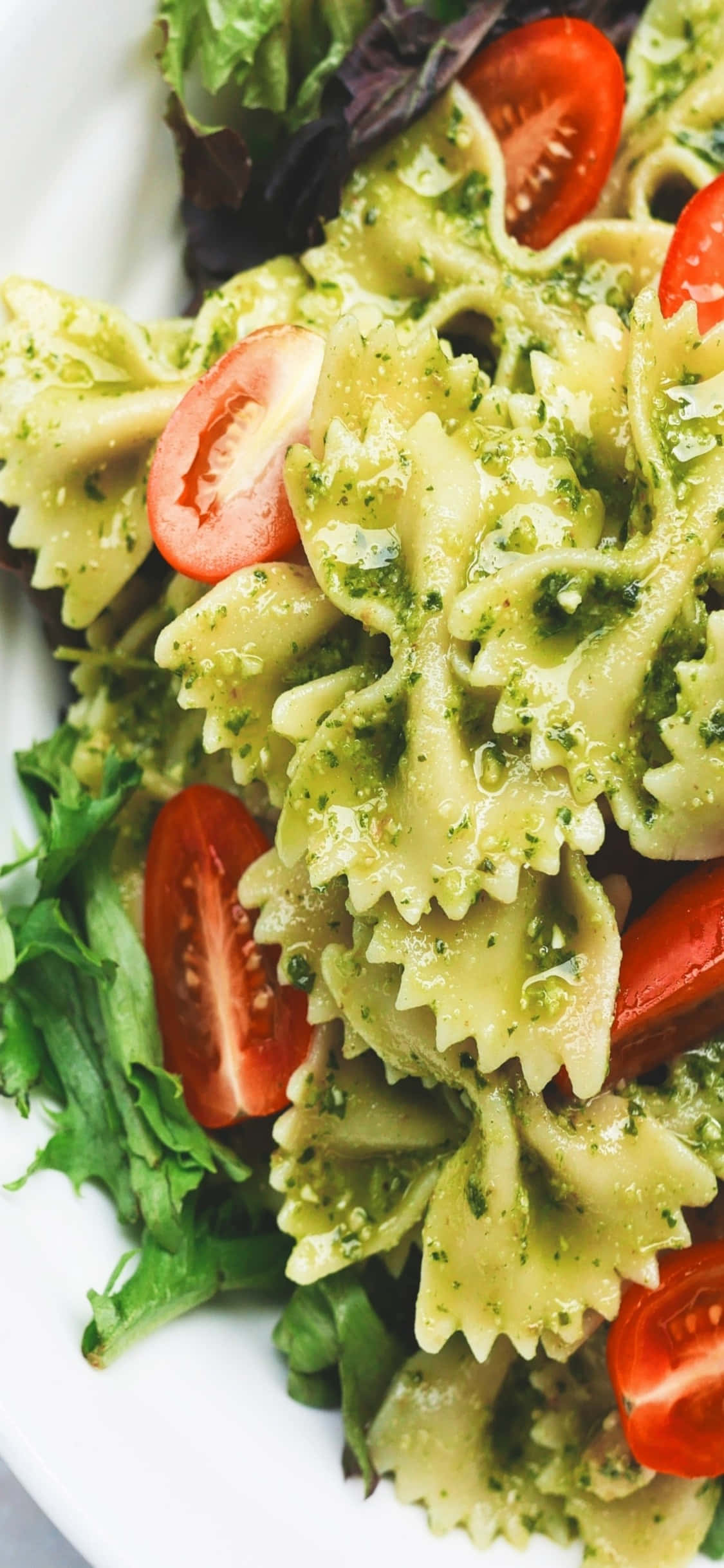 Φόντο Pesto Farfalle για iPhone X με Ζυμαρικά Ταπετσαρία