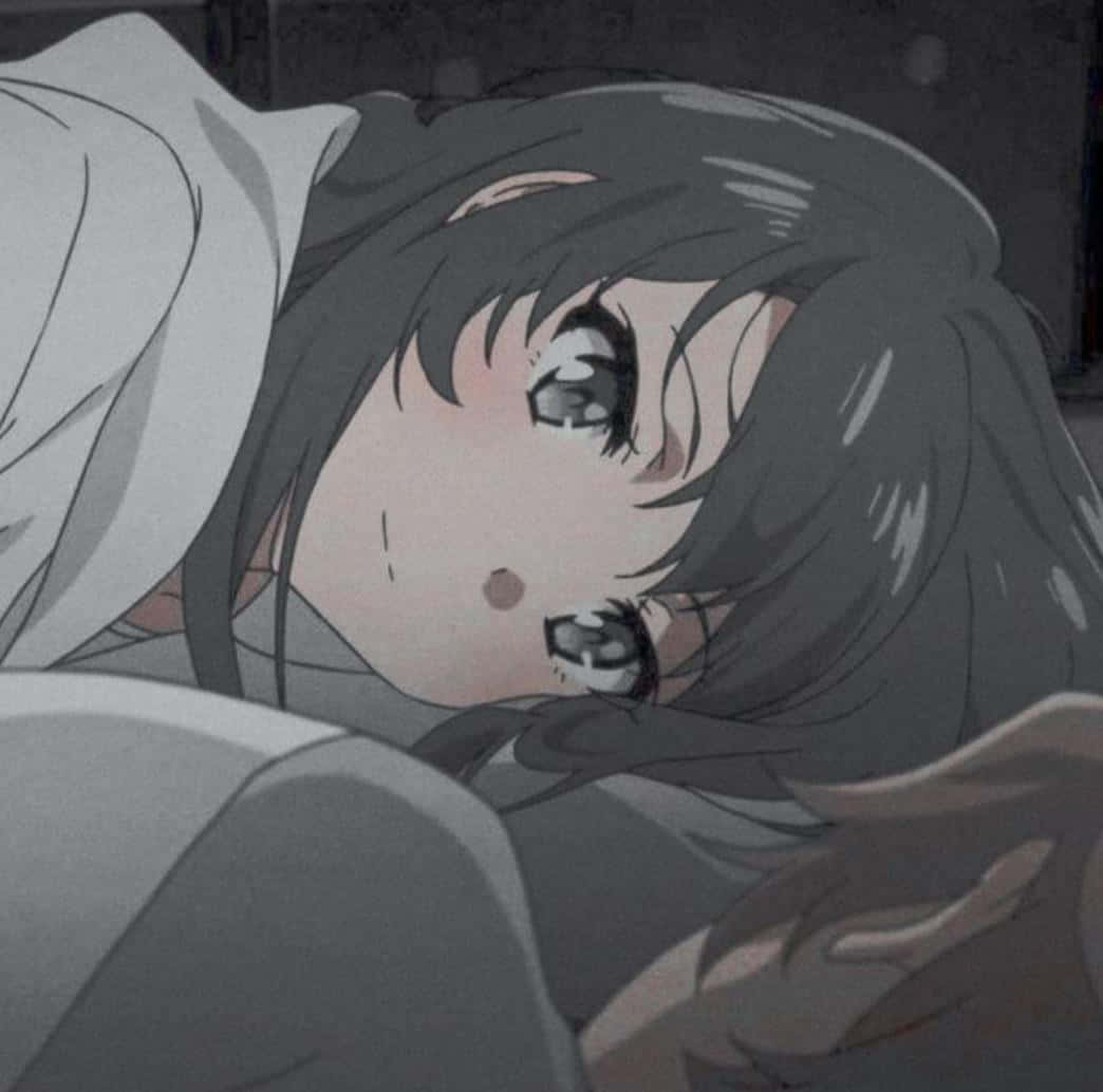 Ξαπλωμένο Αντιστοιχισμένο PFP Anime Κορίτσι Ταπετσαρία