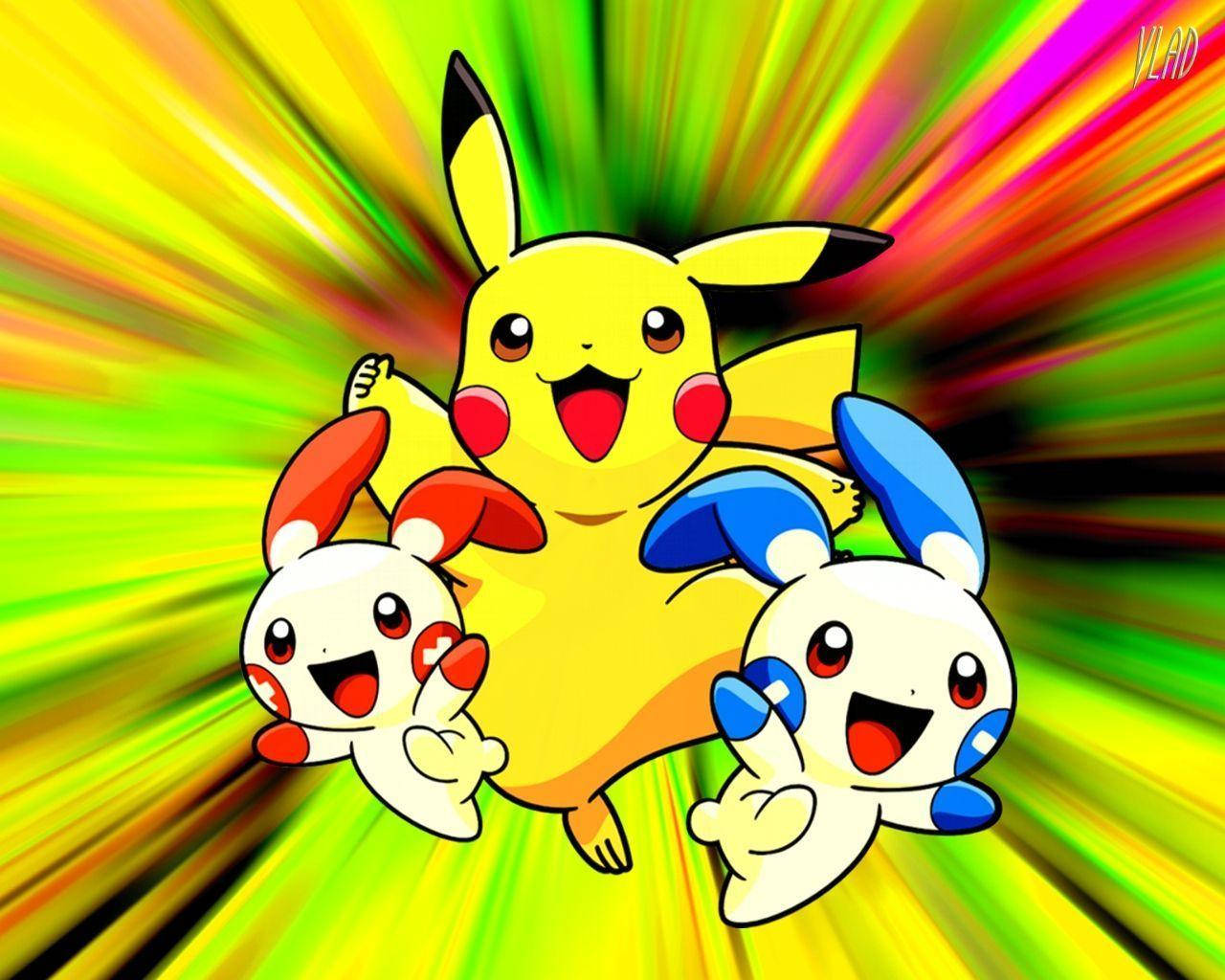 Νιώστε την αγάπη της οικογένειας Pikachu! Ταπετσαρία