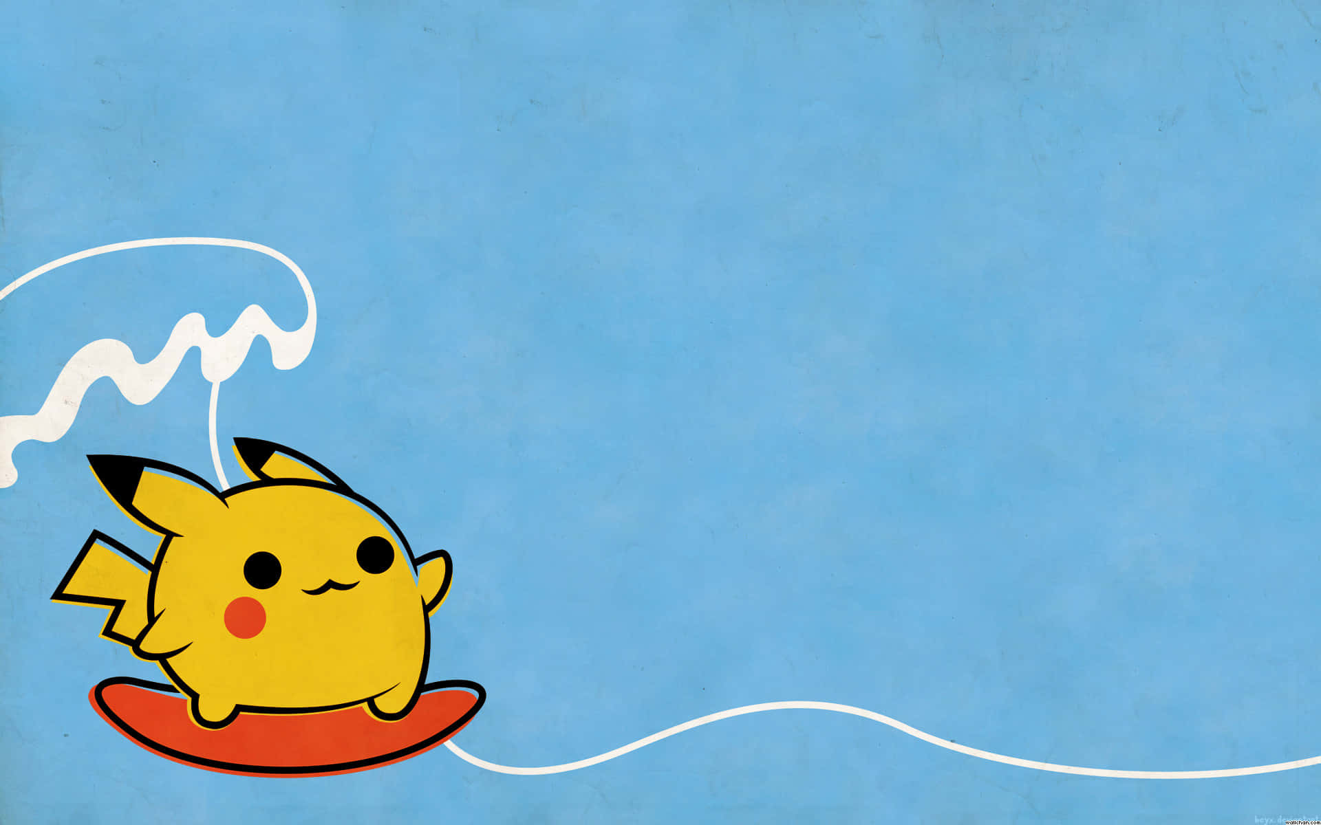 Χαριτωμένο Pikachu σε αναζήτηση περιπέτειας! Ταπετσαρία