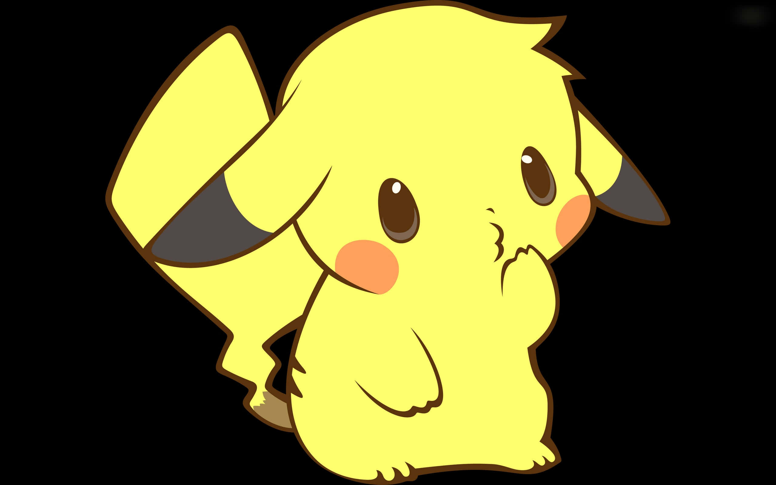 Με τη χαρακτηριστική ριγέ ουρά του, αυτό το Pikachu φαίνεται έτοιμο για περιπέτεια! Ταπετσαρία