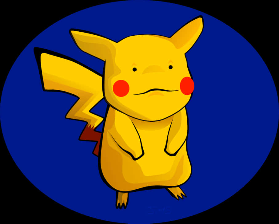 Pikachu με μπλε φόντο, διανυσματική τέχνη Ταπετσαρία