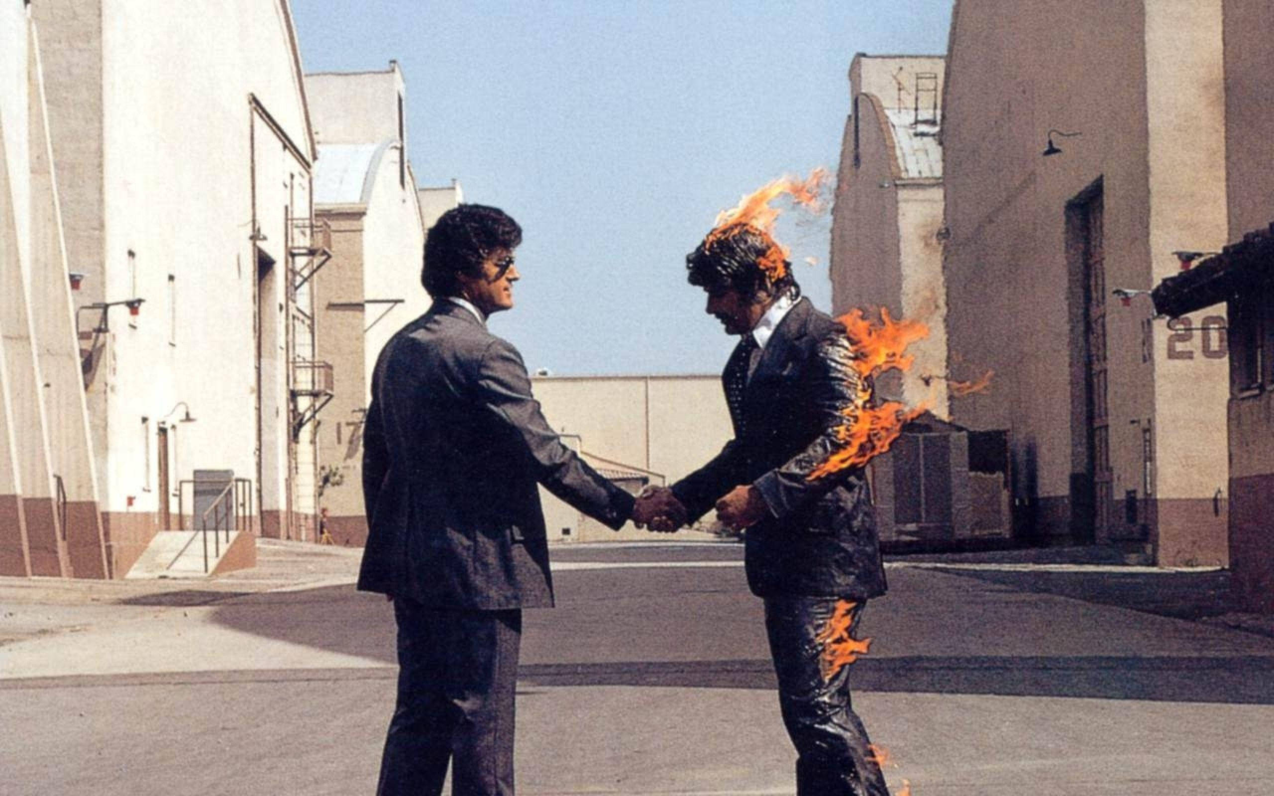 Pink Floyd 4K Wish You Were Here Εξώφυλλο Ταπετσαρία