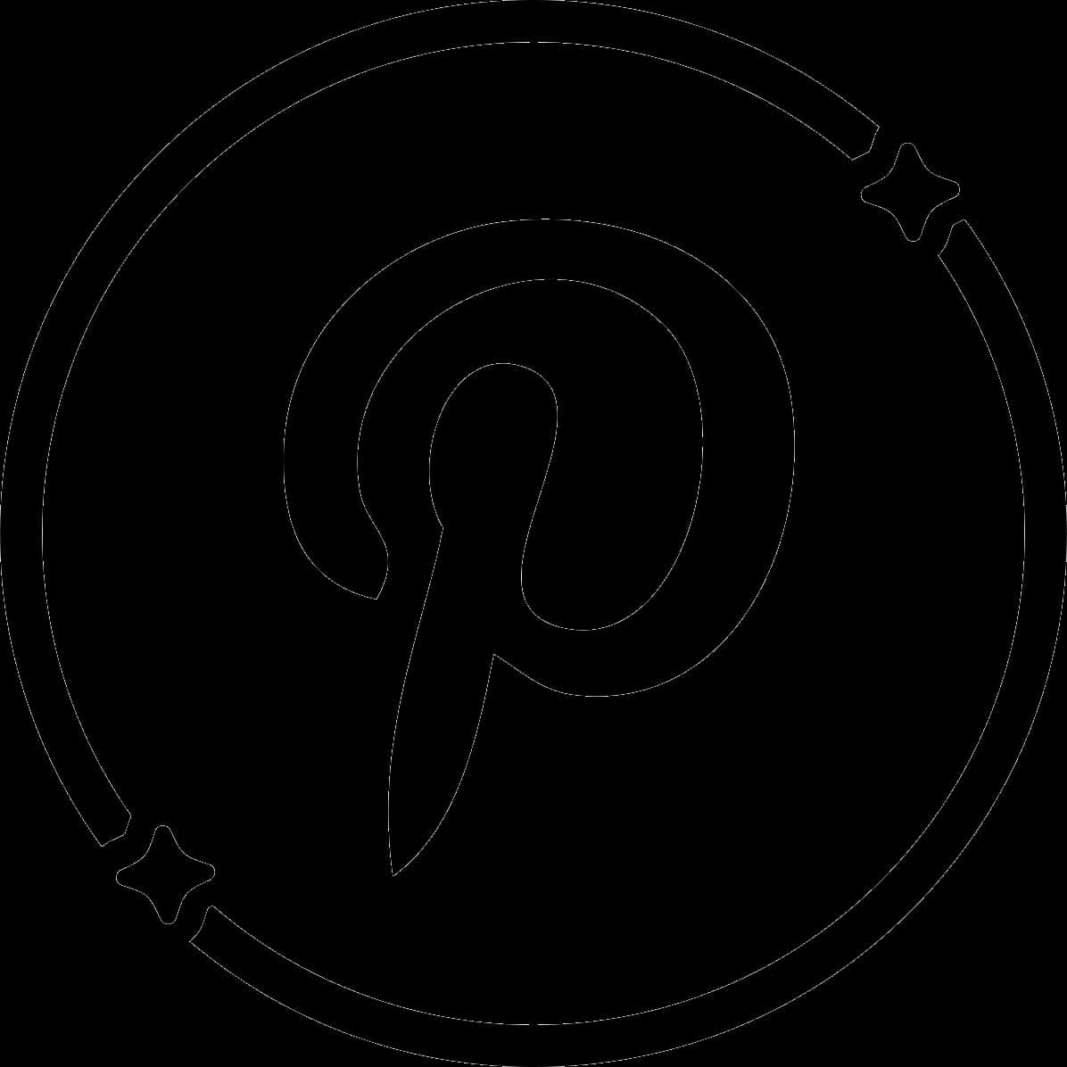 Περίγραμμα Λογότυπου Pinterest Ταπετσαρία