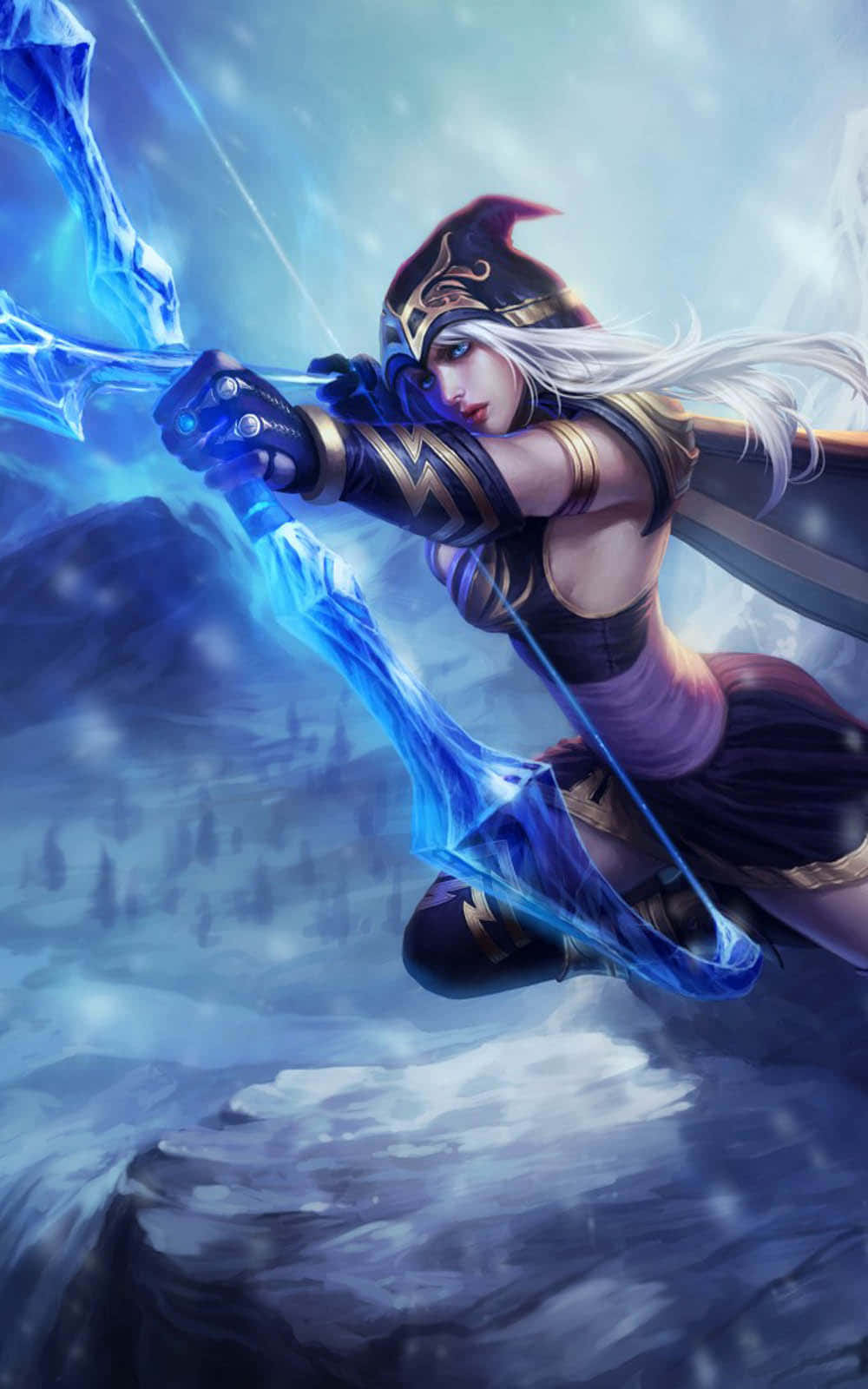Φόντο Pixel 3 League Of Legends και Ashe Ταπετσαρία