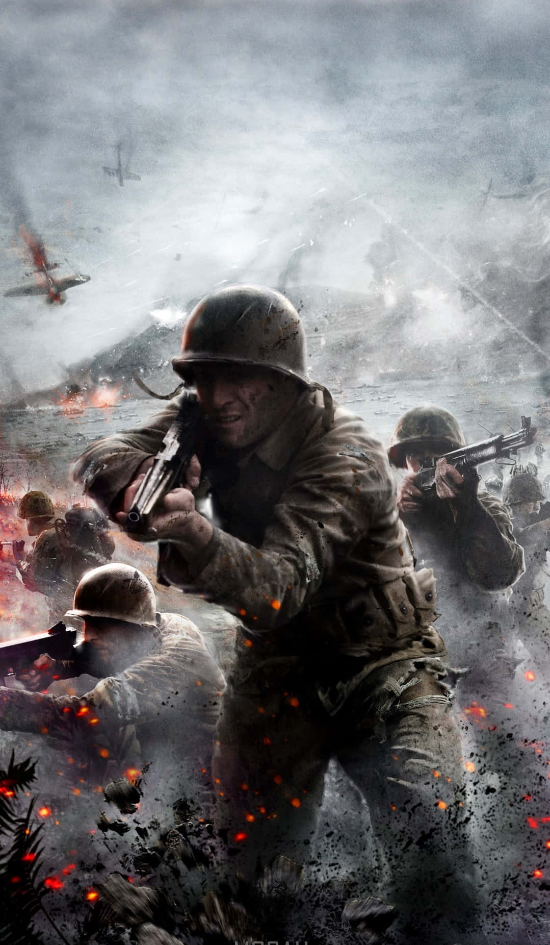 Pixel 3xl Battlefield 1 Φόντο Στρατιώτες σε Περιβάλλον Στάχτης Ταπετσαρία