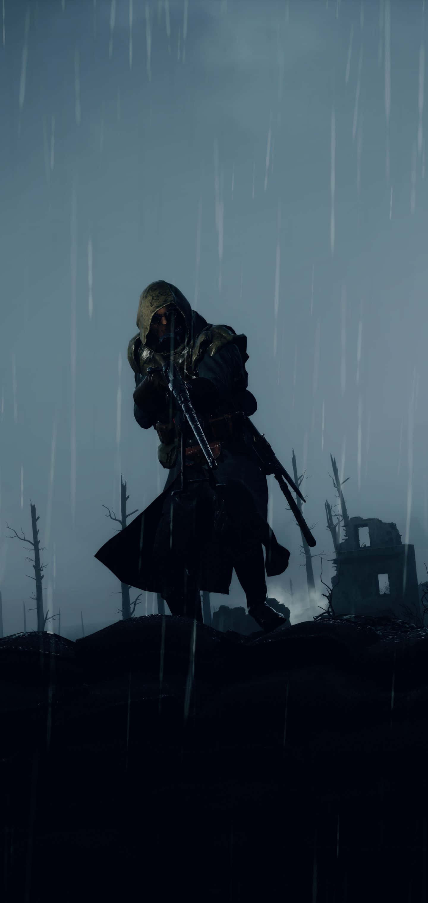 Pixel 3xl Battlefield 1 Background Hooded Soldier In The Rain Ταπετσαρία