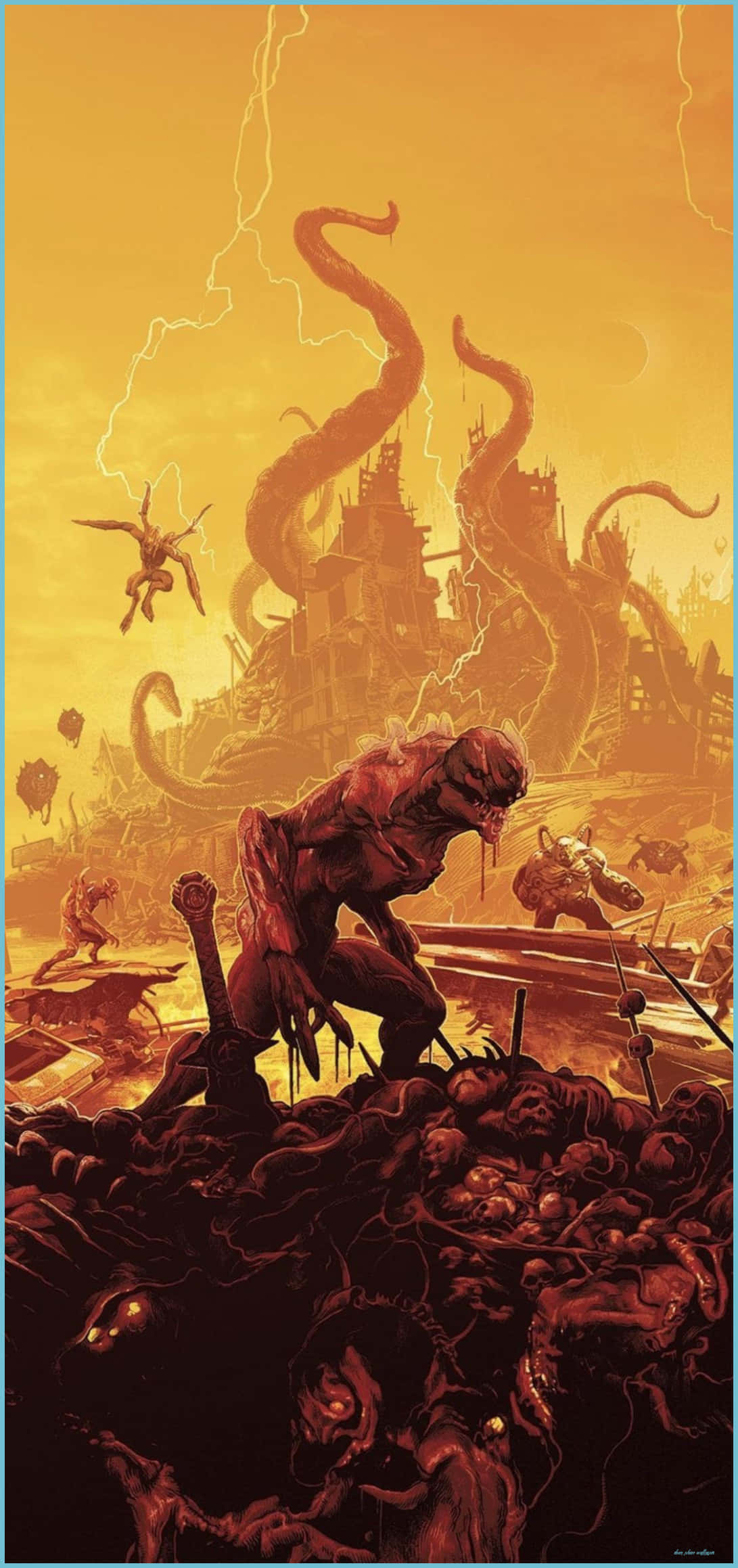 Τέρας Pixel 3xl Doom Eternal Φόντο Ταπετσαρία