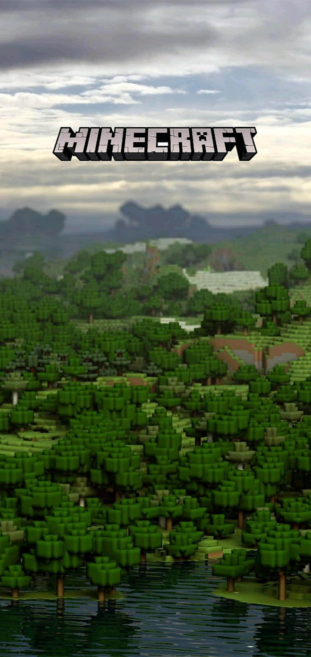 Pixel 3xl Minecraft Φόντο Γκρίζα Σύννεφα Ταπετσαρία