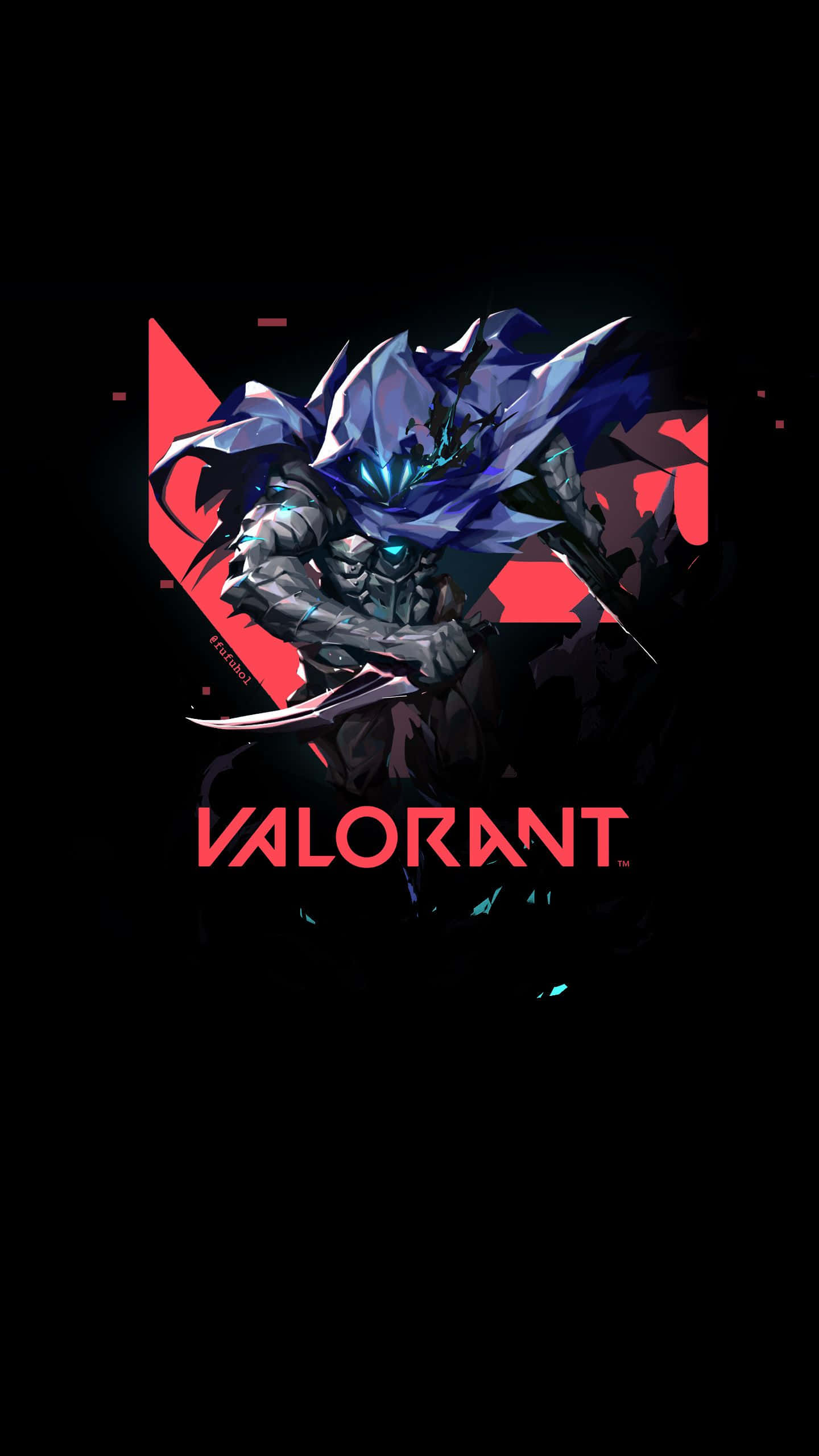 Pixel 3xl Υπόβαθρο Valorant με Omen και Λογότυπο Valorant Ταπετσαρία