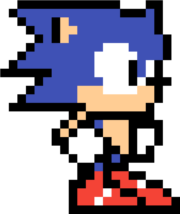 Ρετρό μπλε χαρακτήρας pixel art Ταπετσαρία