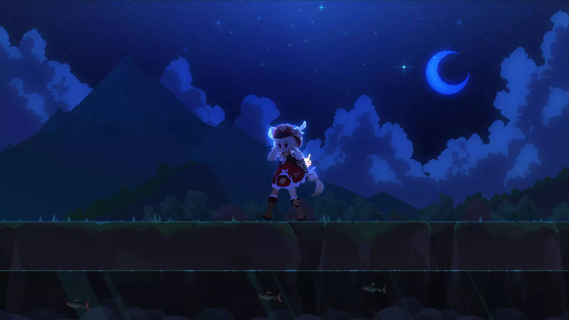Pixel Art Klee από το Genshin Impact — Genshin impact GIF Ταπετσαρία