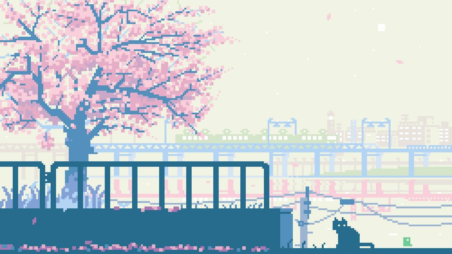 Αισθητική Pixel Art Laptop Ταπετσαρία