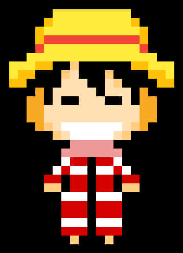 Pixel Art Χαρακτήρας One Piece Ταπετσαρία