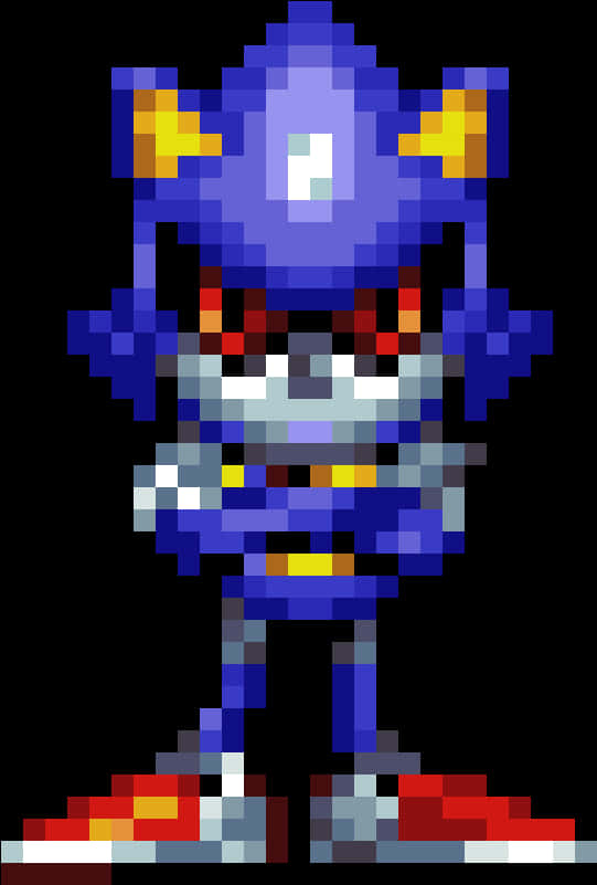 Pixelated Metal Sonic Όρθιος Ταπετσαρία