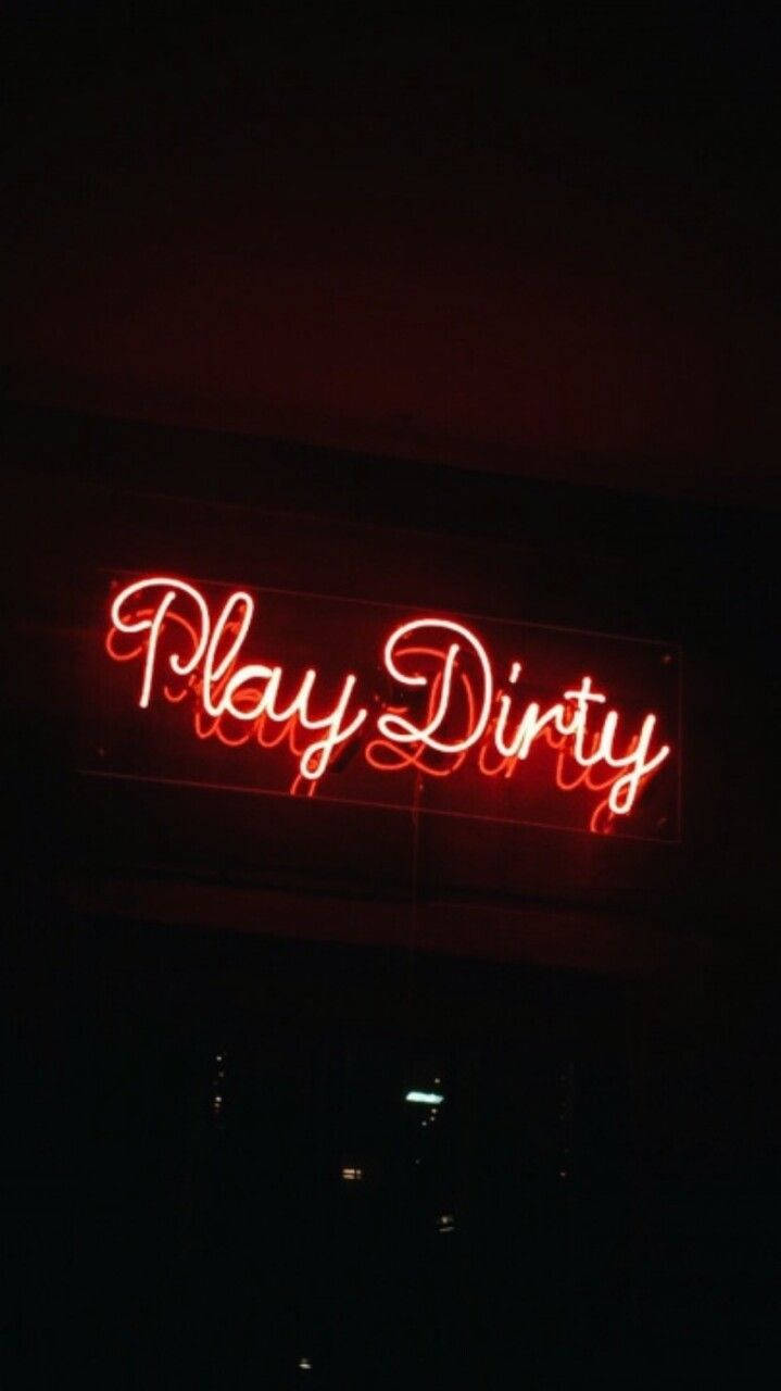 Μαύρο Νέον Αισθητική Play Dirty Ταπετσαρία