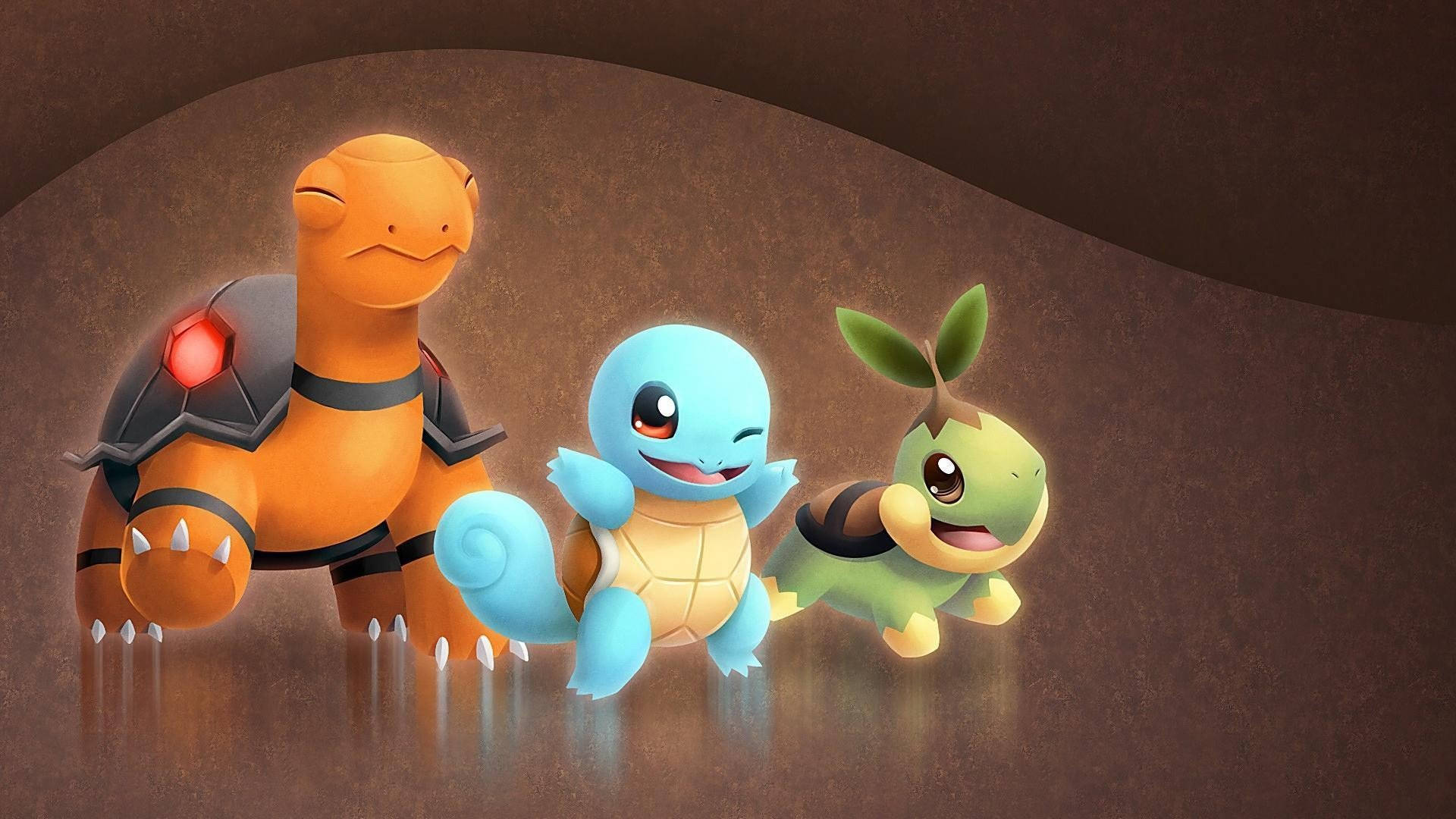 Χαριτωμένα Pokémon Χελώνες Ταπετσαρία