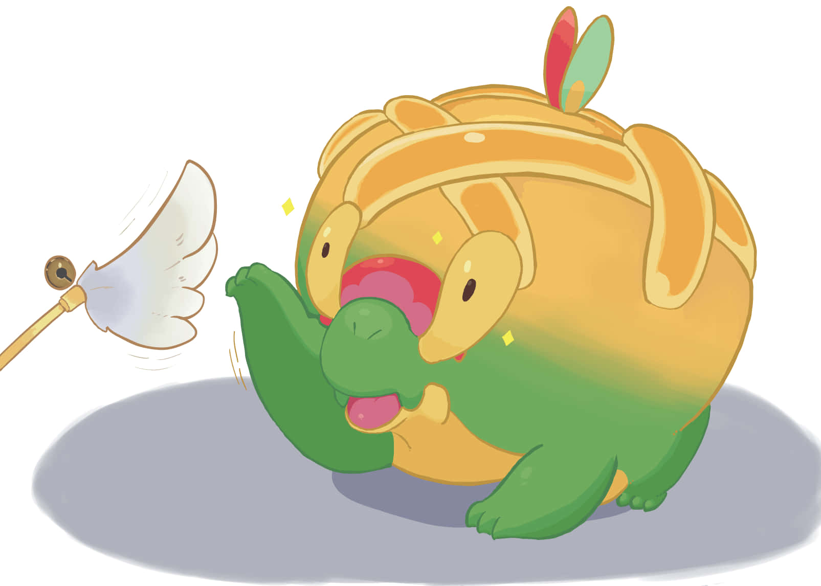 Pokémon Appletun Αξιολάτρευτο Πρόσωπο Ταπετσαρία