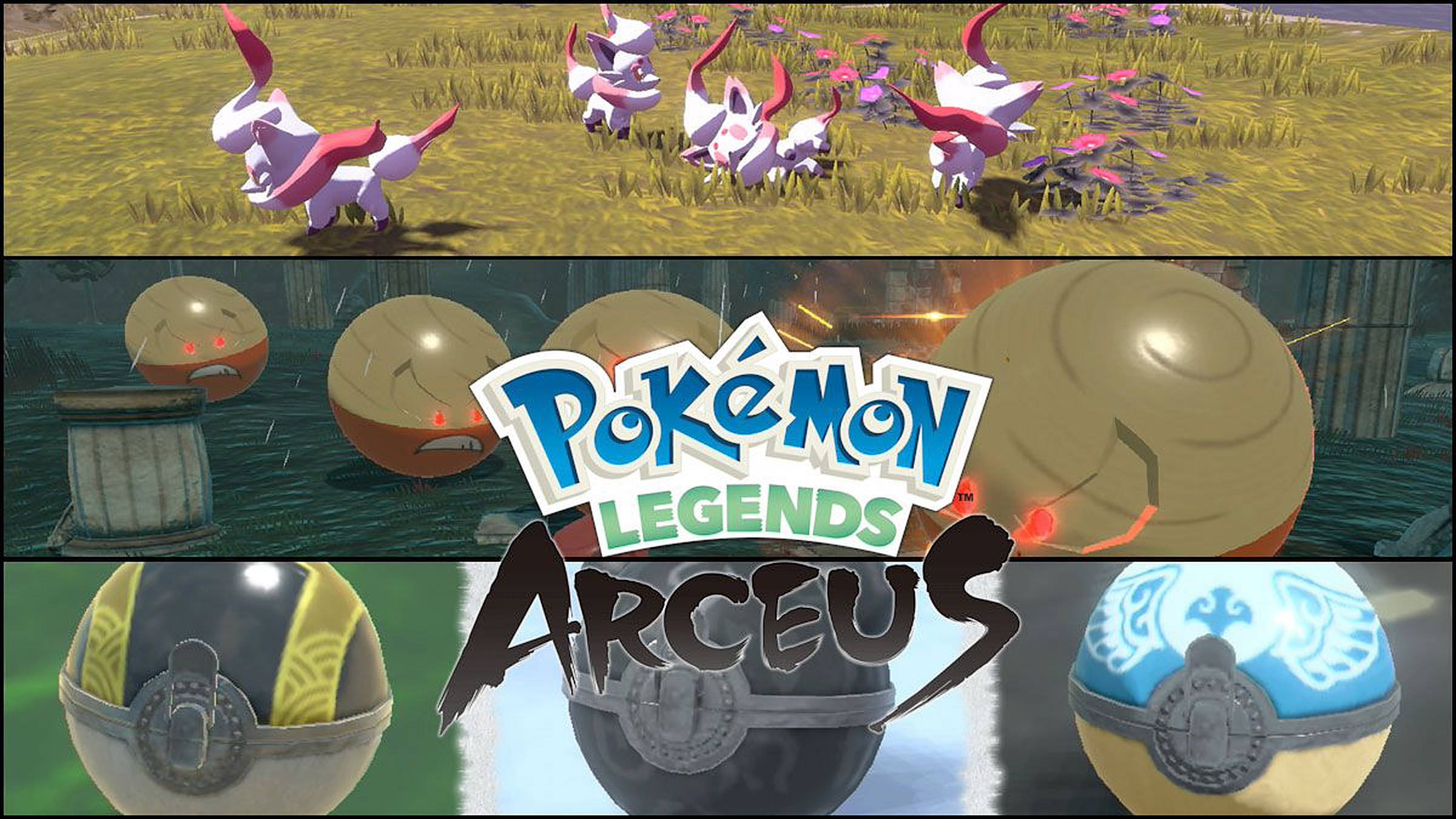 Pokemon Legends Arceus Φωτοκολάζ Ταπετσαρία